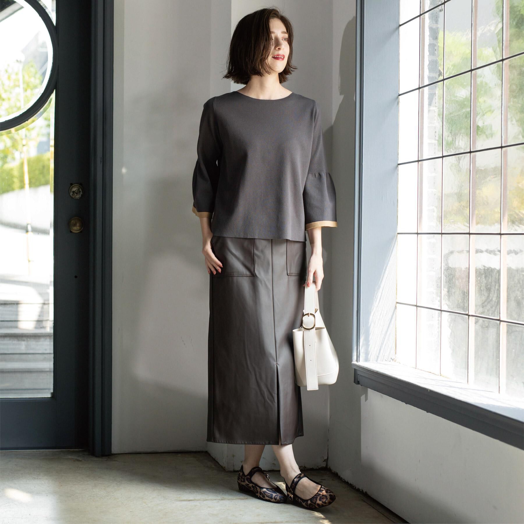 OPAQUE.CLIP「ストレッチダブルポケットタイトスカート【洗える】」|スカート|