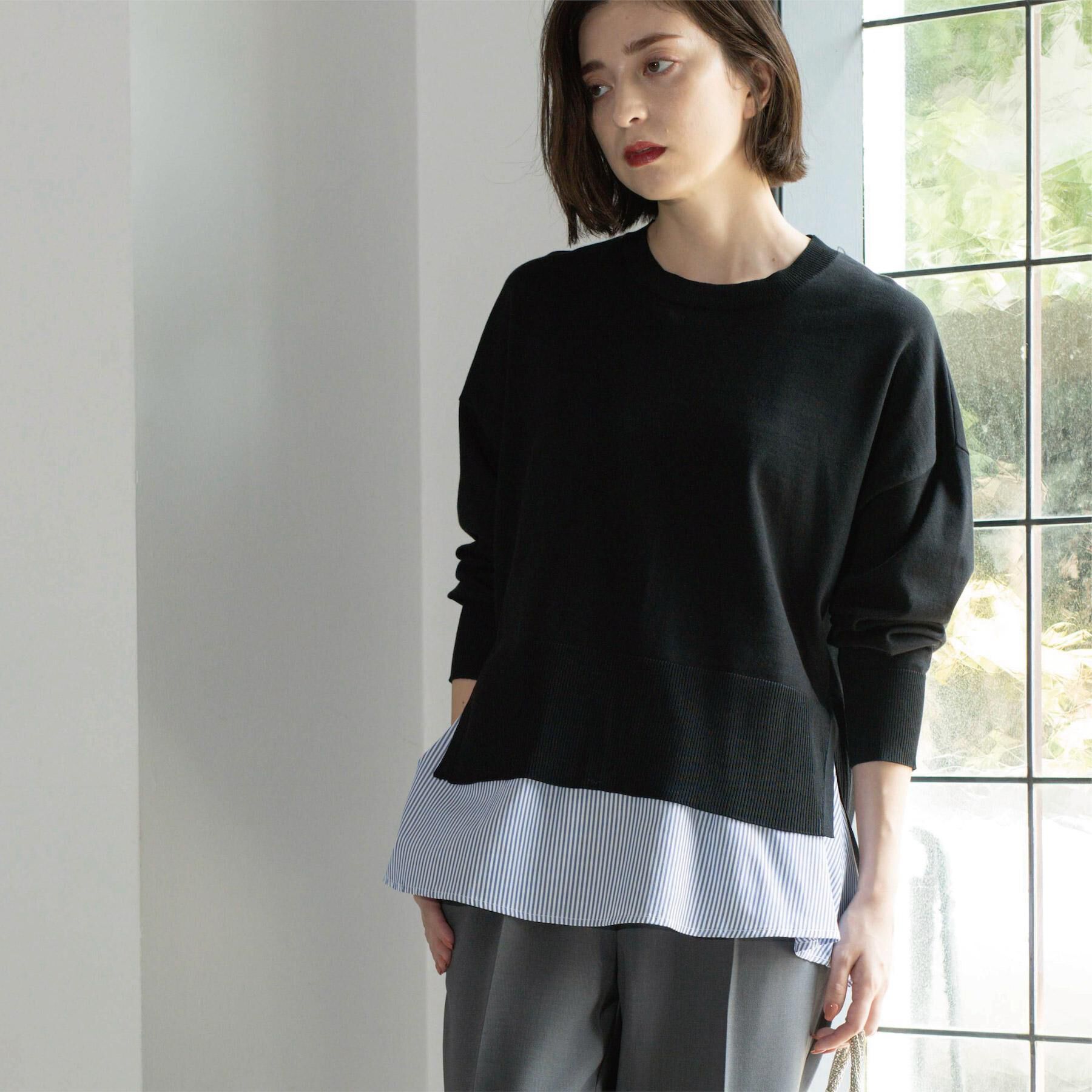 OPAQUE.CLIP「《ツインセット》リラクシーサイドスリットニット&times;ドッキングタンク【洗濯機洗い可】」|その他|