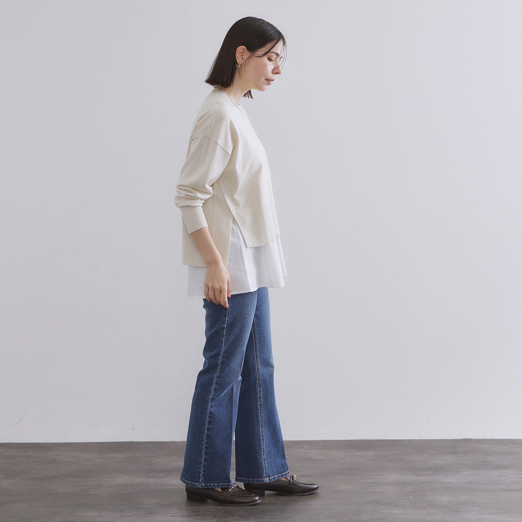 OPAQUE.CLIP「《ツインセット》リラクシーサイドスリットニット&times;ドッキングタンク【洗濯機洗い可】」|その他|