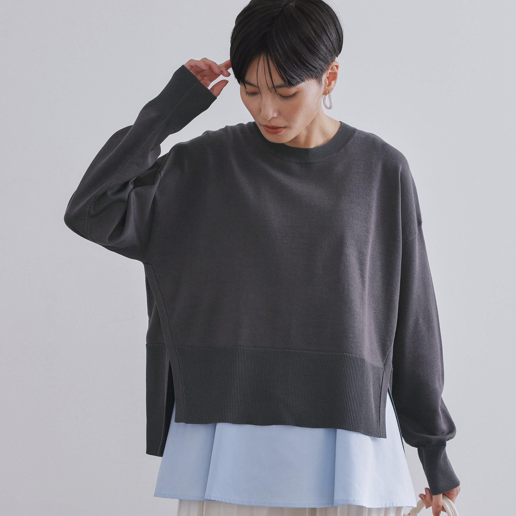 OPAQUE.CLIP「《ツインセット》リラクシーサイドスリットニット&times;ドッキングタンク【洗濯機洗い可】」|その他|