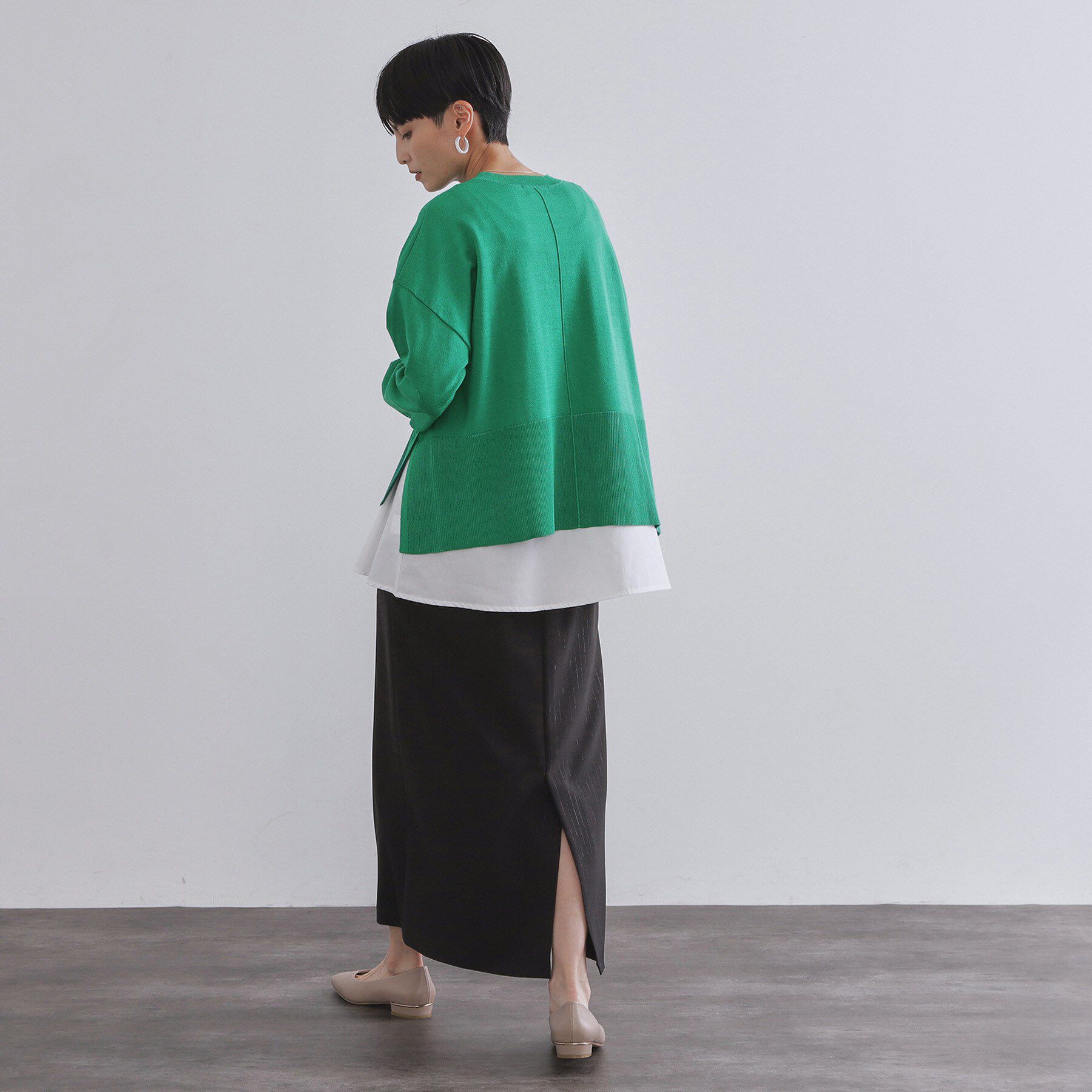 OPAQUE.CLIP「《ツインセット》リラクシーサイドスリットニット&times;ドッキングタンク【洗濯機洗い可】」|その他|