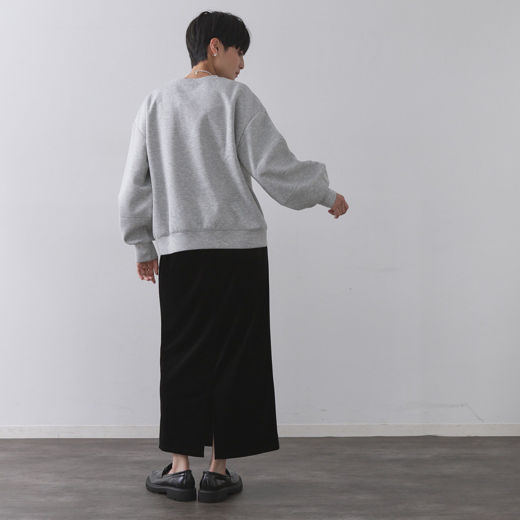 OPAQUE.CLIP「ワンポイント刺繍ダンボールトップス【UVケア/洗濯機洗い可】」|Tシャツ・カットソー|