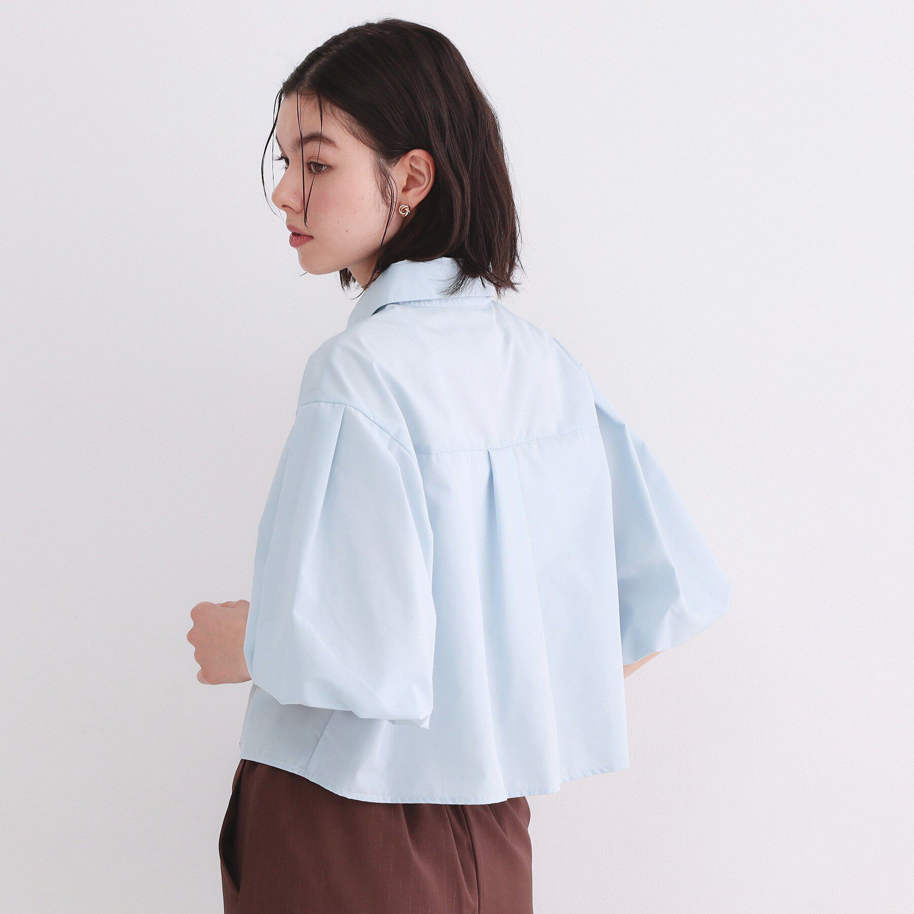 OPAQUE.CLIP「バルーンスリーブシャツ【洗濯機洗い可】」|シャツ・ブラウス|