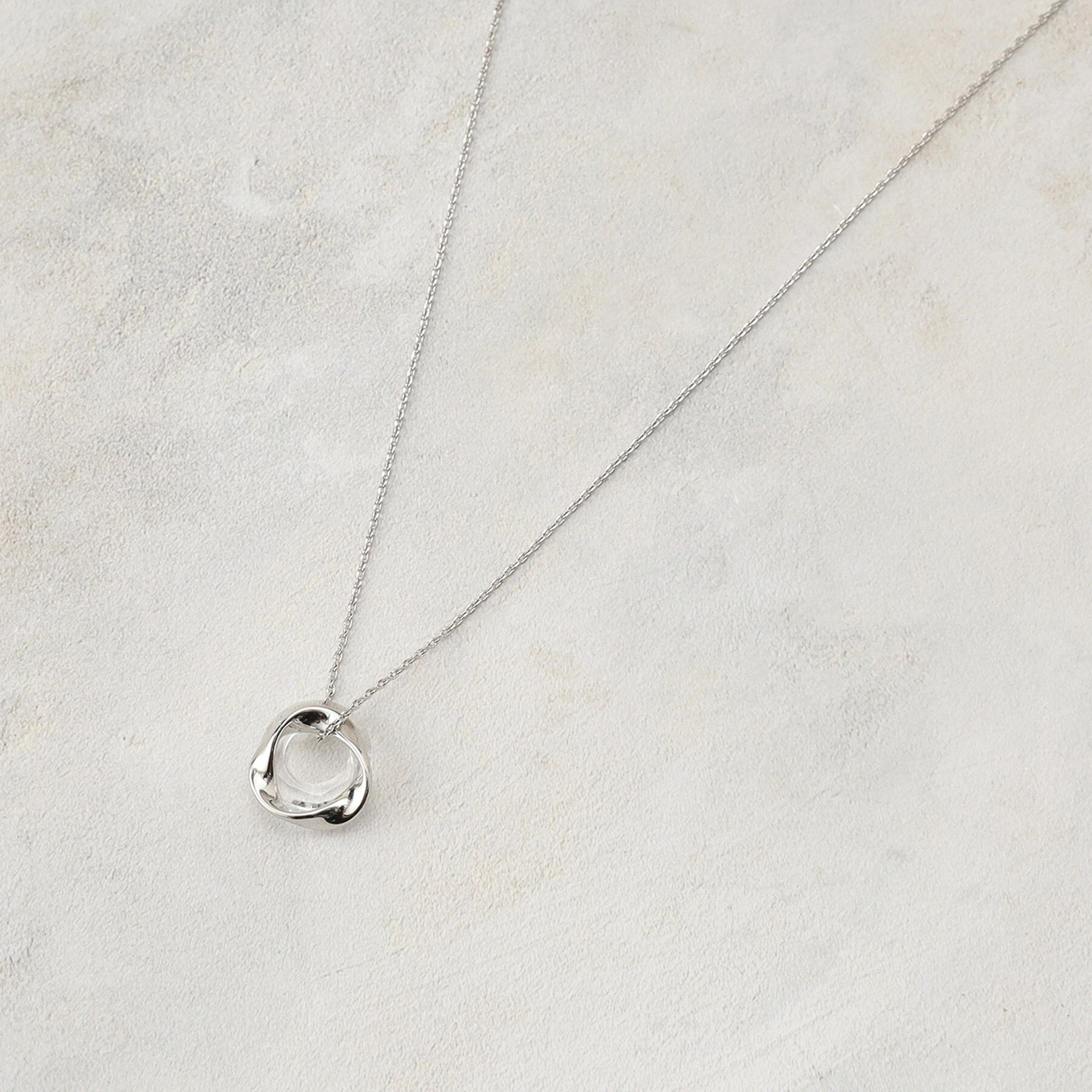 OPAQUE.CLIP「メタル&times;クリアダブルリングネックレス」|ネックレス|シルバー(006)