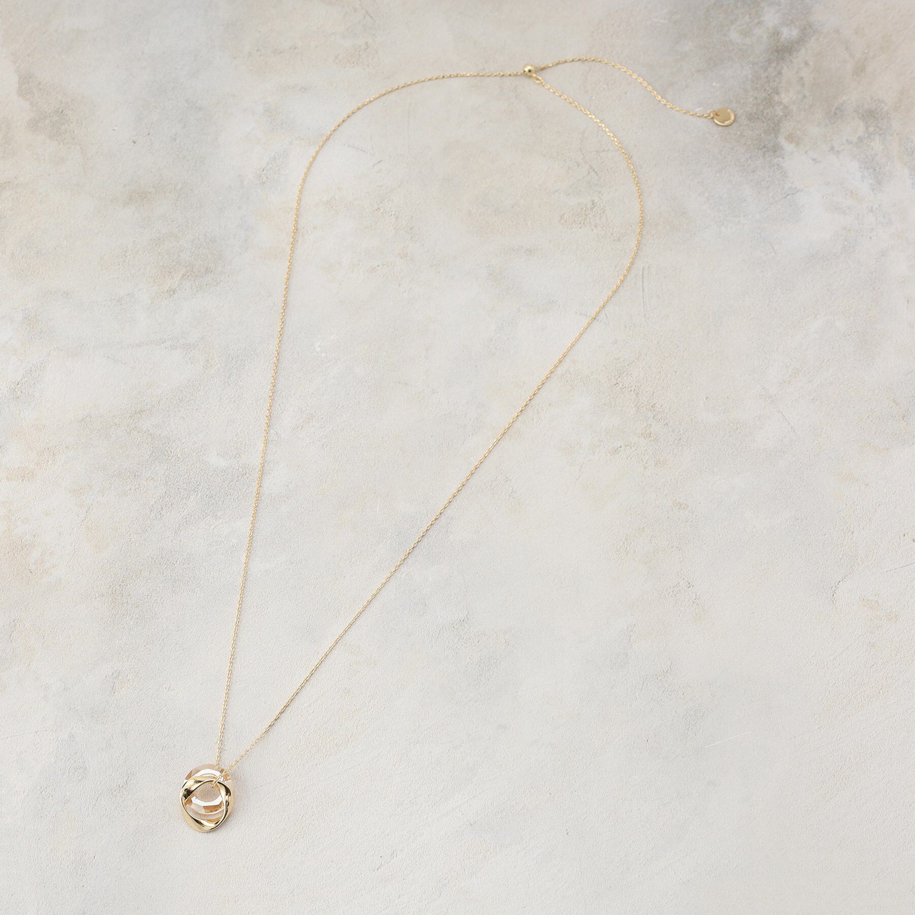 OPAQUE.CLIP「メタル&times;クリアダブルリングネックレス」|ネックレス|