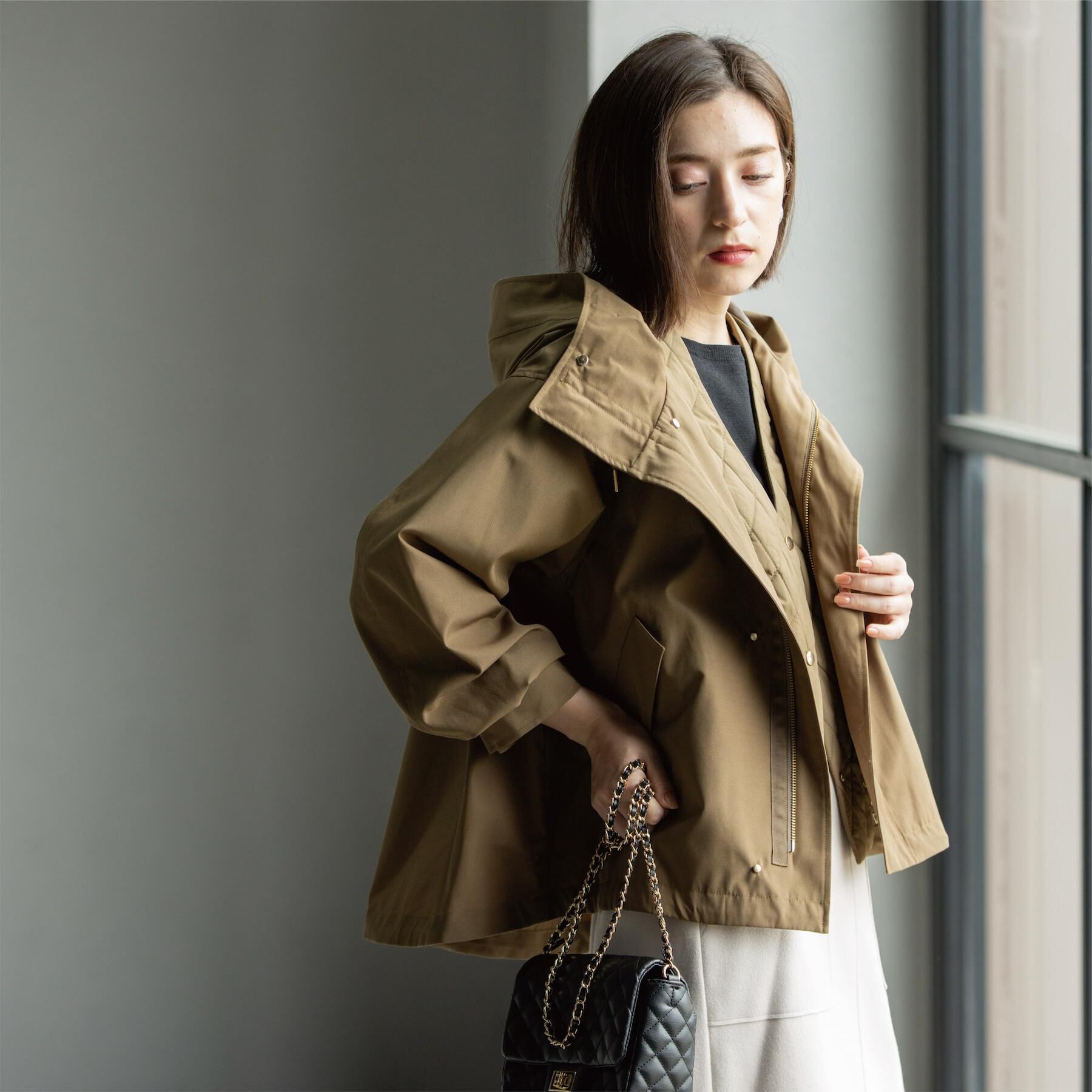 OPAQUE.CLIP「《ツインセット》マウンテンパーカー&times;キルティングベストライナー【撥水/洗濯機OK】」|ブルゾン・スタジャン|