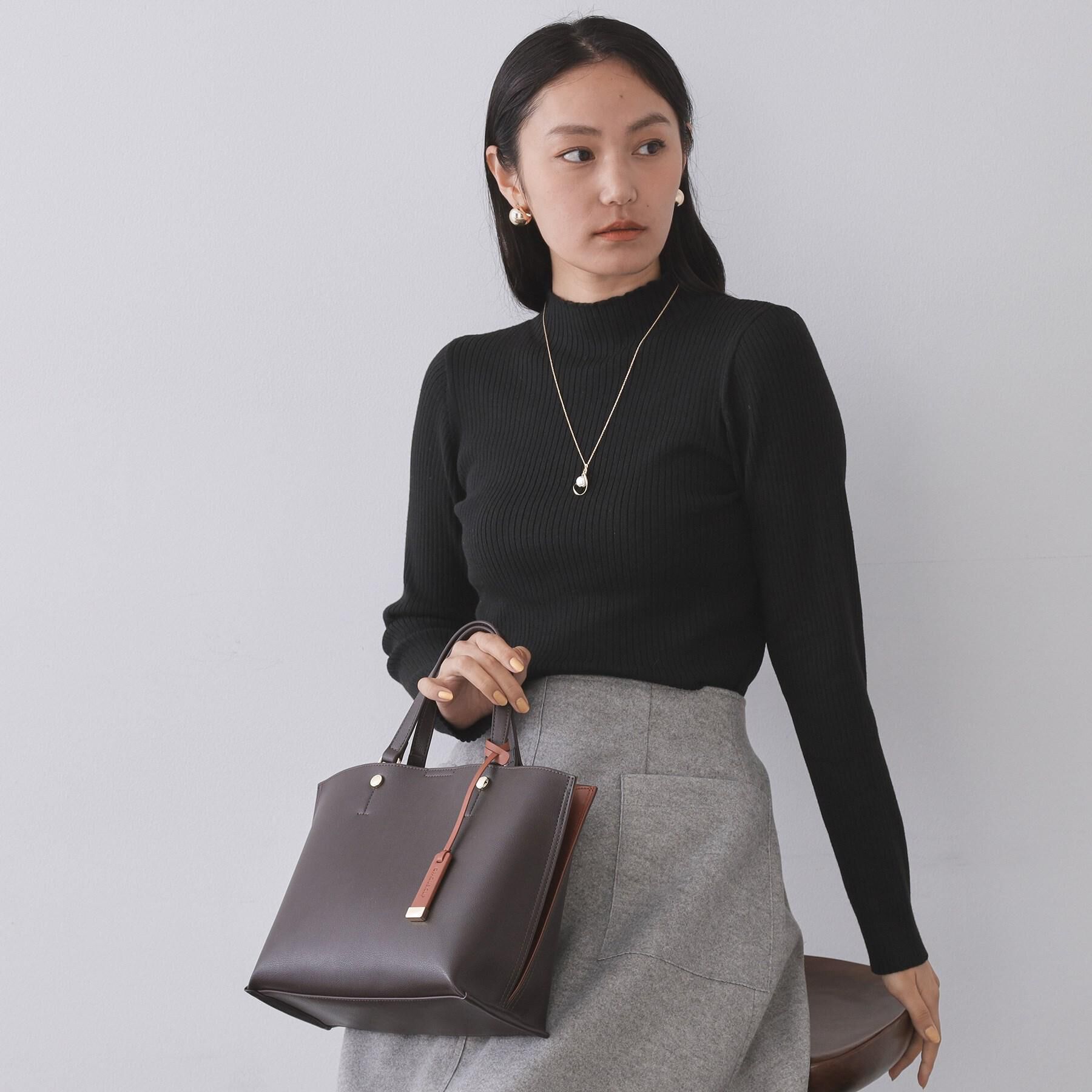 OPAQUE.CLIP「ハイネックリブニット【洗濯機OK】」|ニット・セーター|