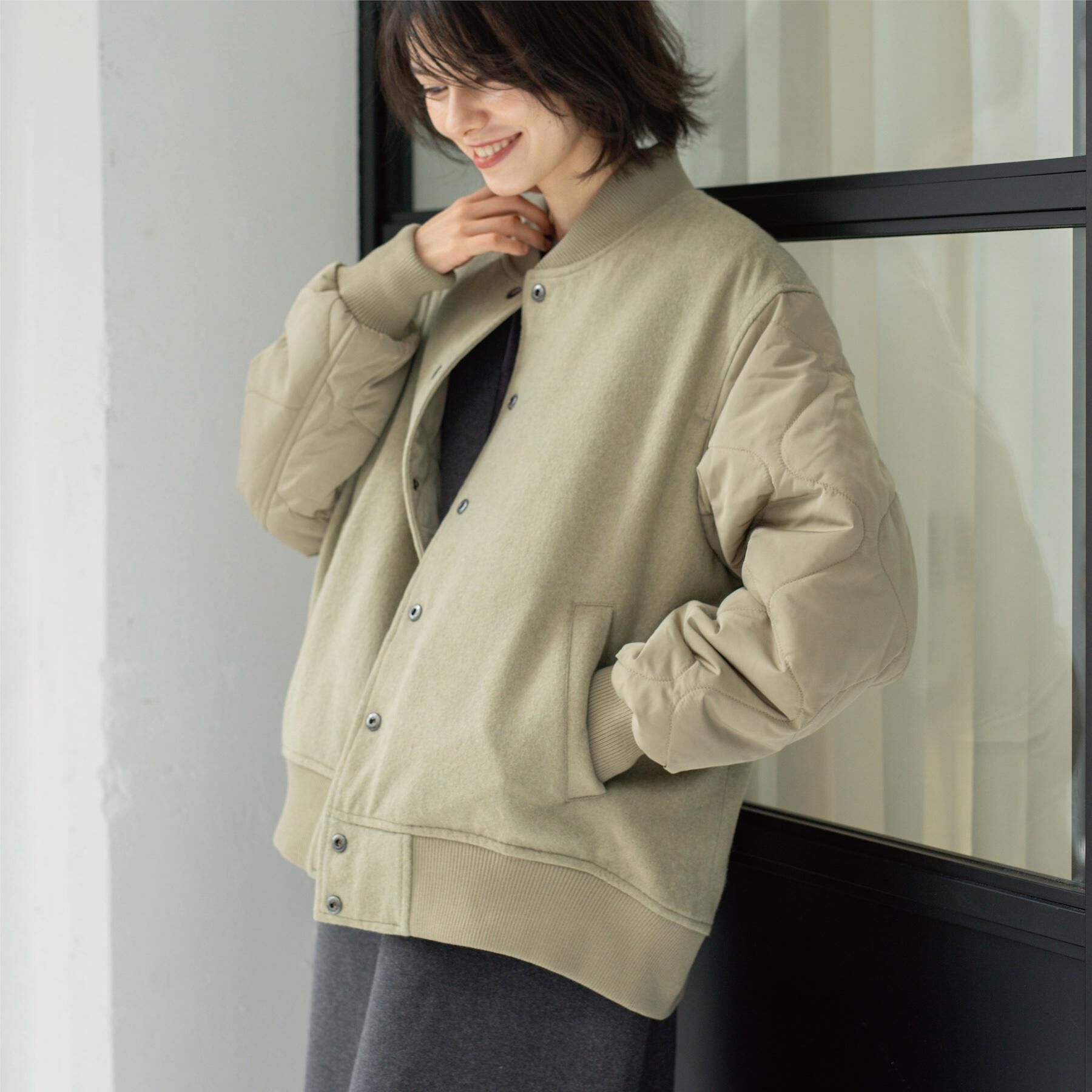 OPAQUE.CLIP「《リバーシブル》キルティングブルゾン」|ブルゾン・スタジャン|