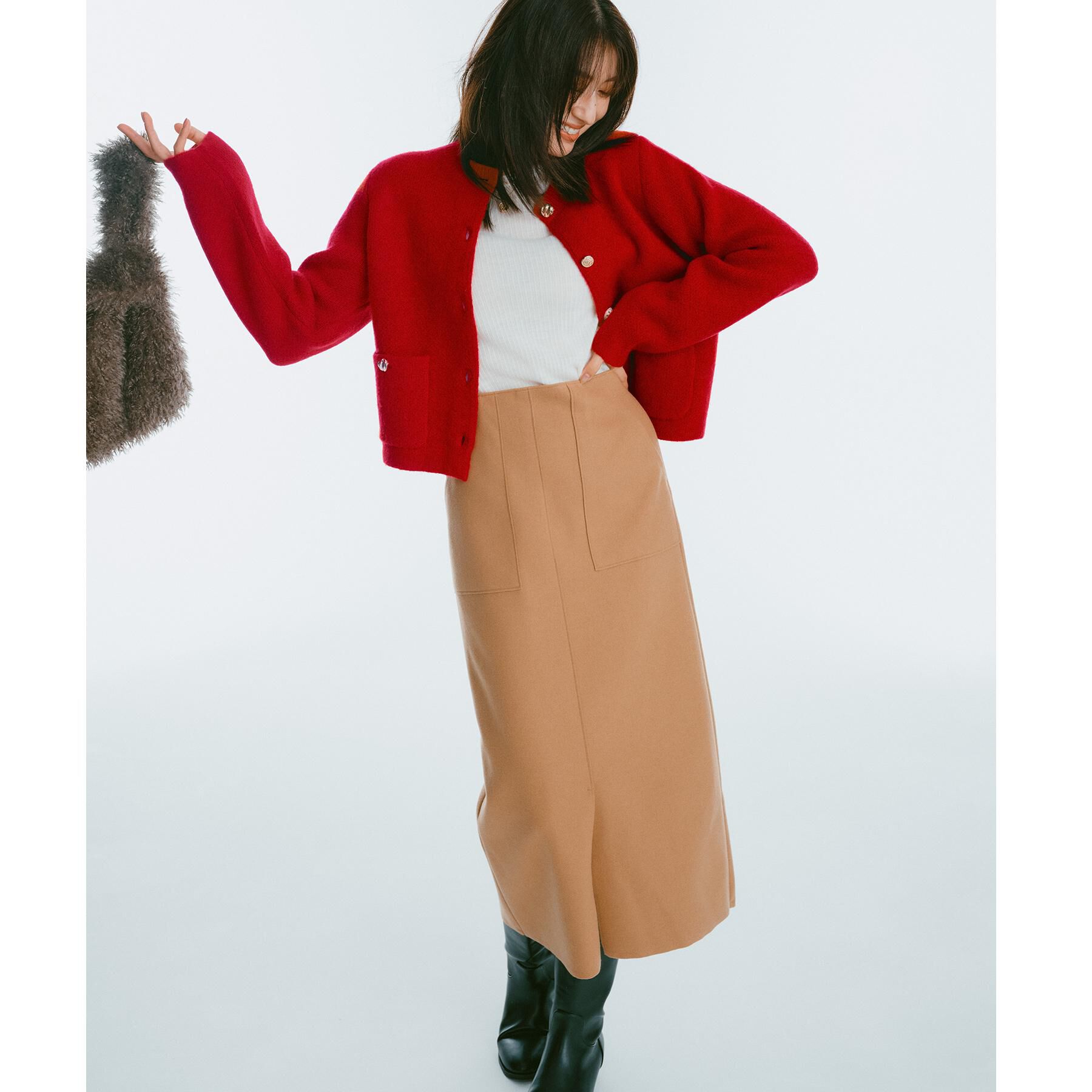 OPAQUE.CLIP「レザー調ロングブーツ」|ショートブーツ|