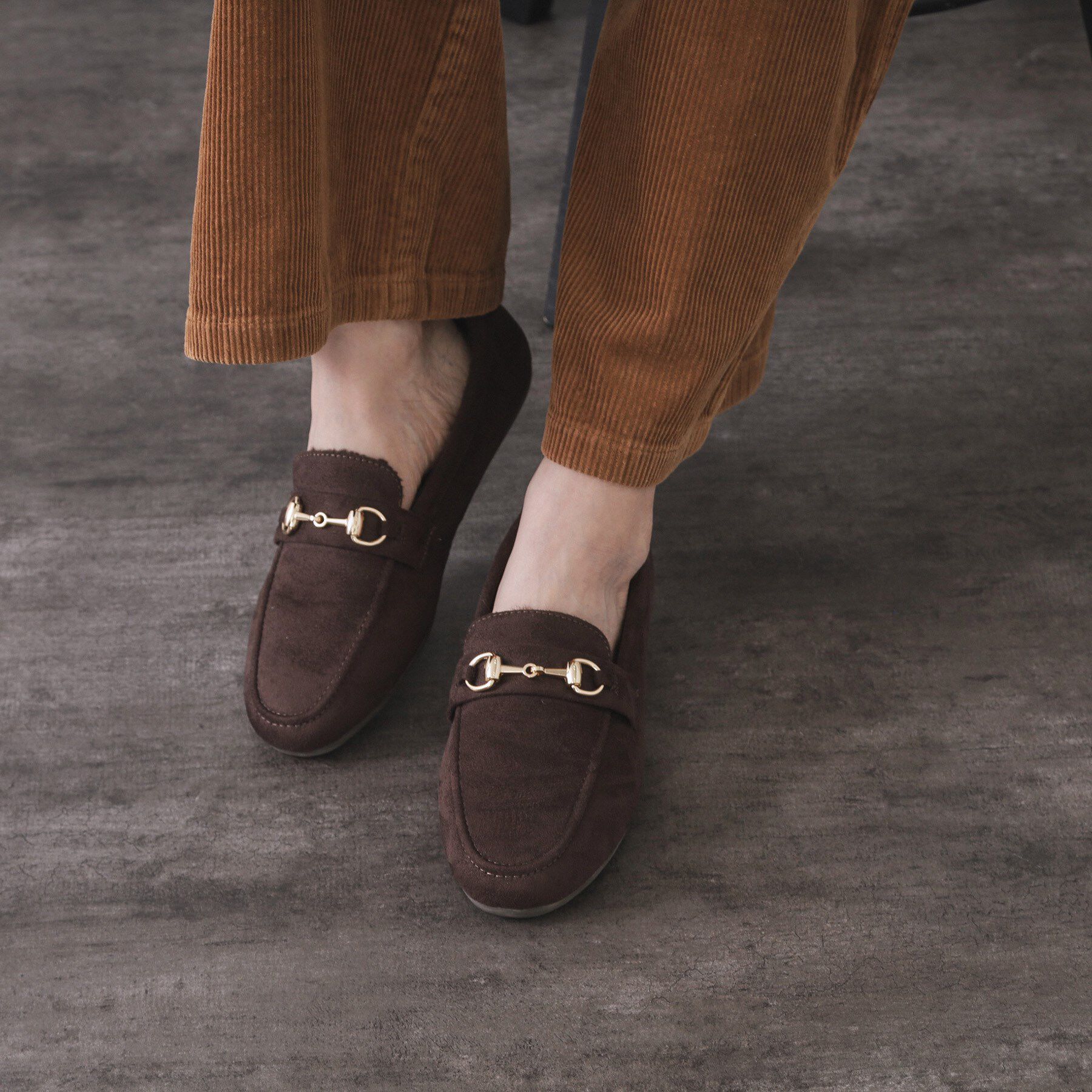 OPAQUE.CLIP「【通勤対応可能】ビット付きフェイクファーローファー」|パンプス|