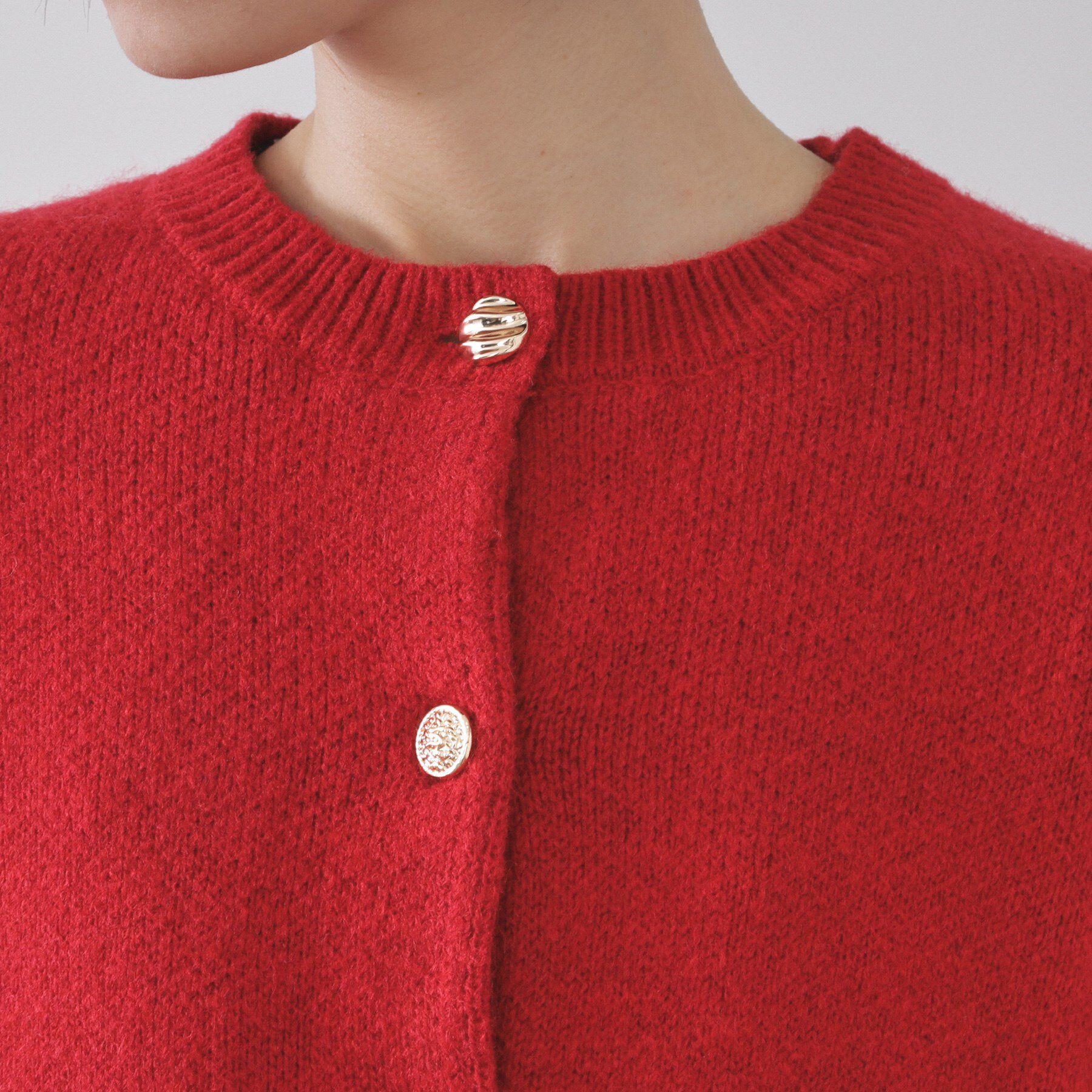 OPAQUE.CLIP「ビジューボタンニットカーディガン【洗える】」|カーディガン|