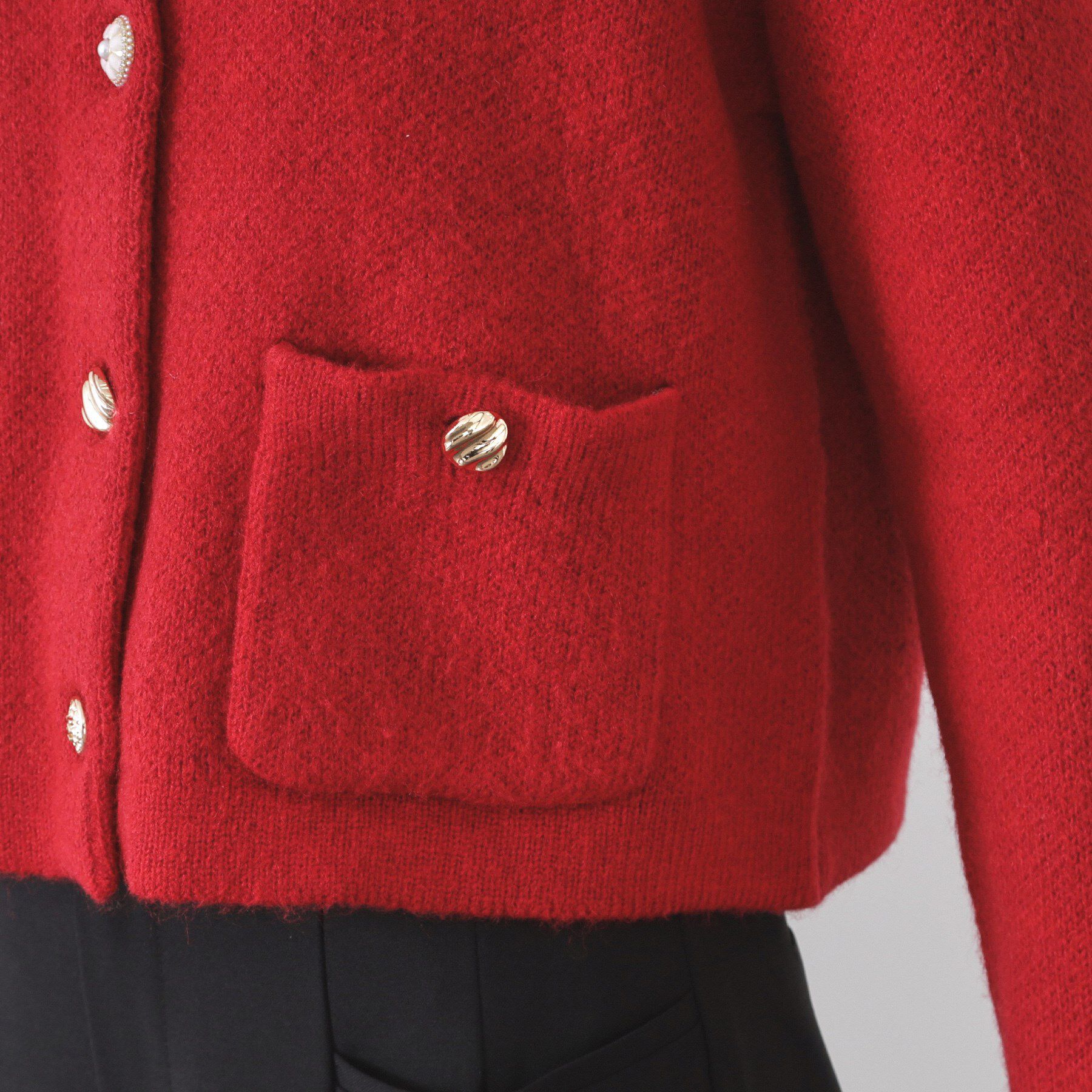 OPAQUE.CLIP「ビジューボタンニットカーディガン【洗える】」|カーディガン|