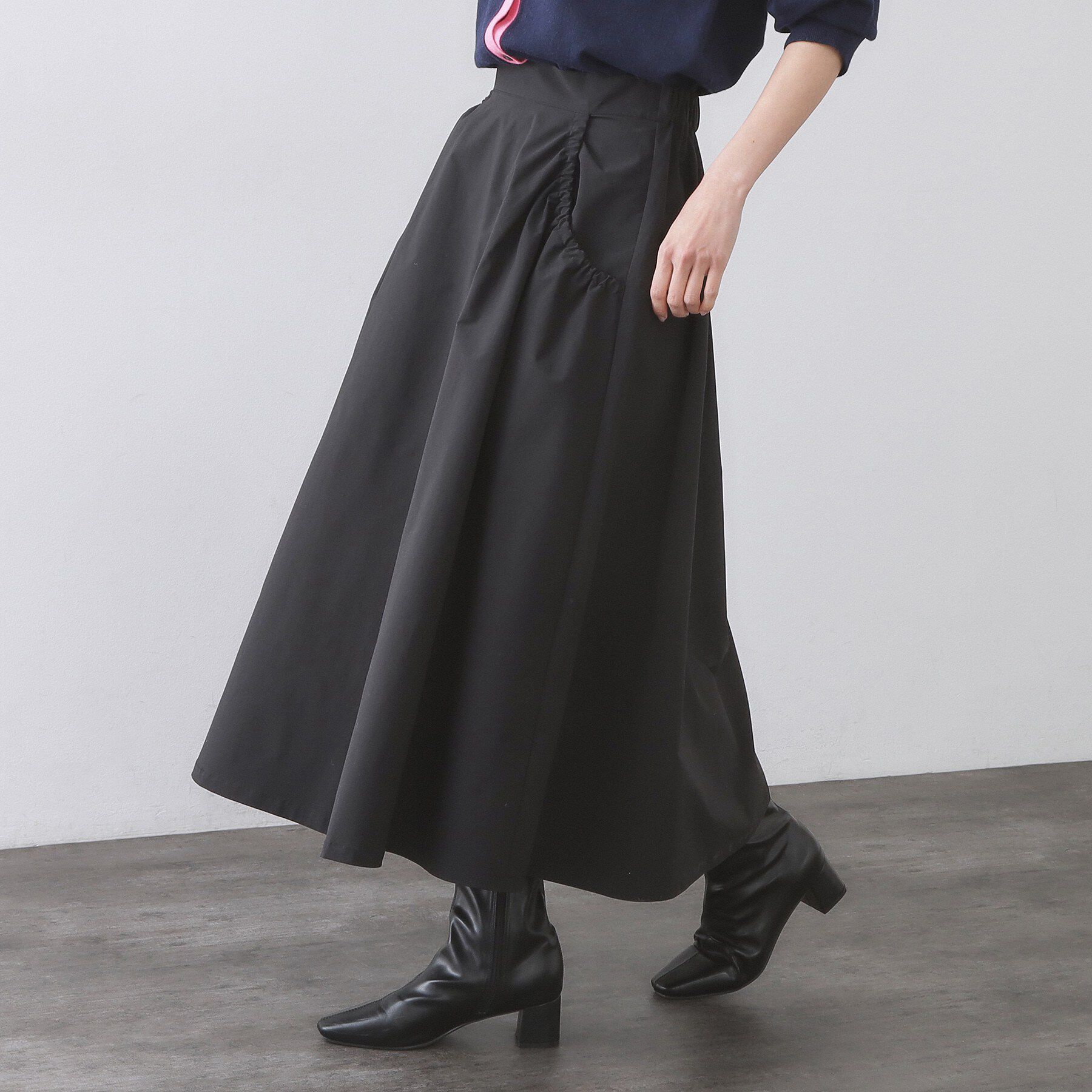 OPAQUE.CLIP「ポケットデザインフレアスカート【洗濯機OK】」|スカート|