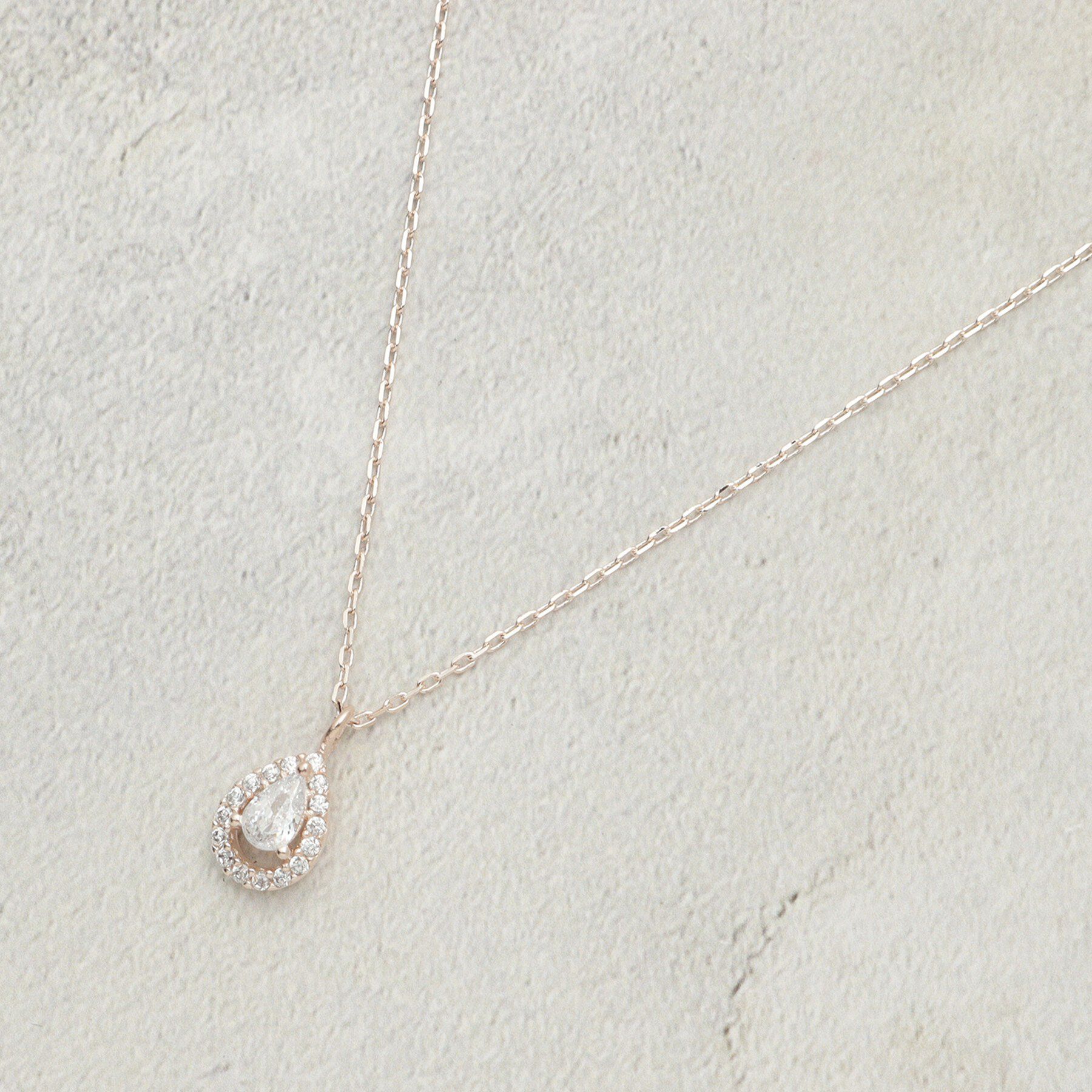 OPAQUE.CLIP「ミニビジューしずくデザイン ネックレス」|ネックレス|ピンクゴールド(00