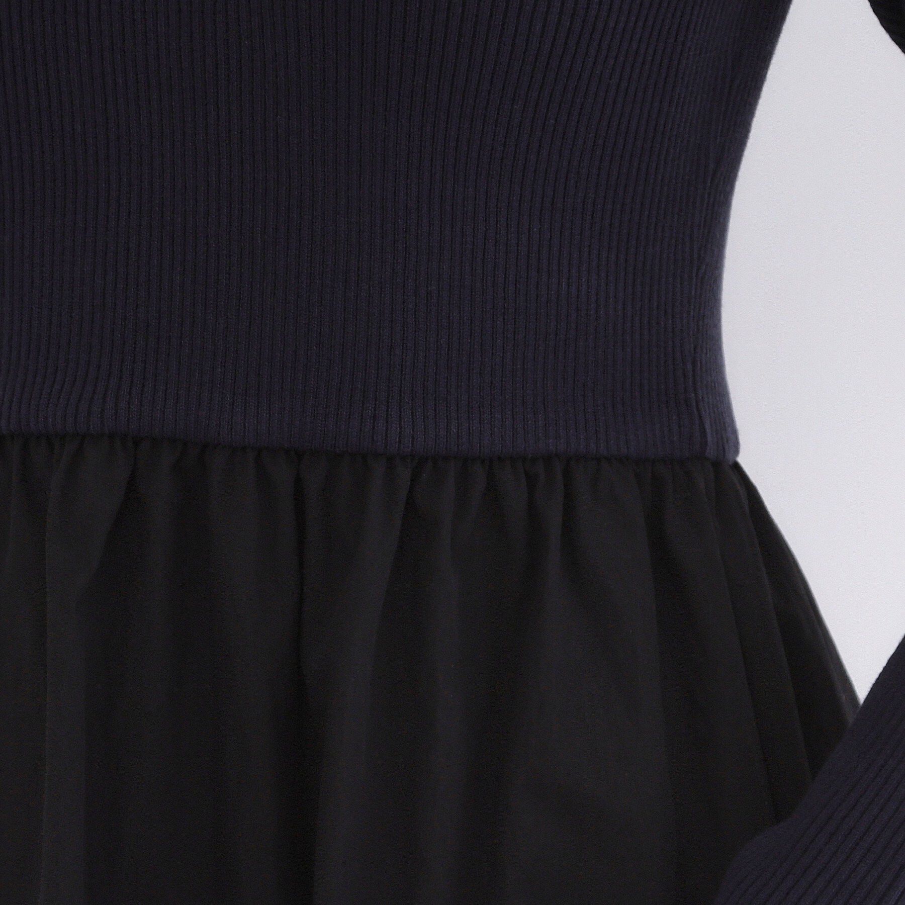 OPAQUE.CLIP「リブニットドッキングワンピース【洗濯機OK】」|ワンピース|