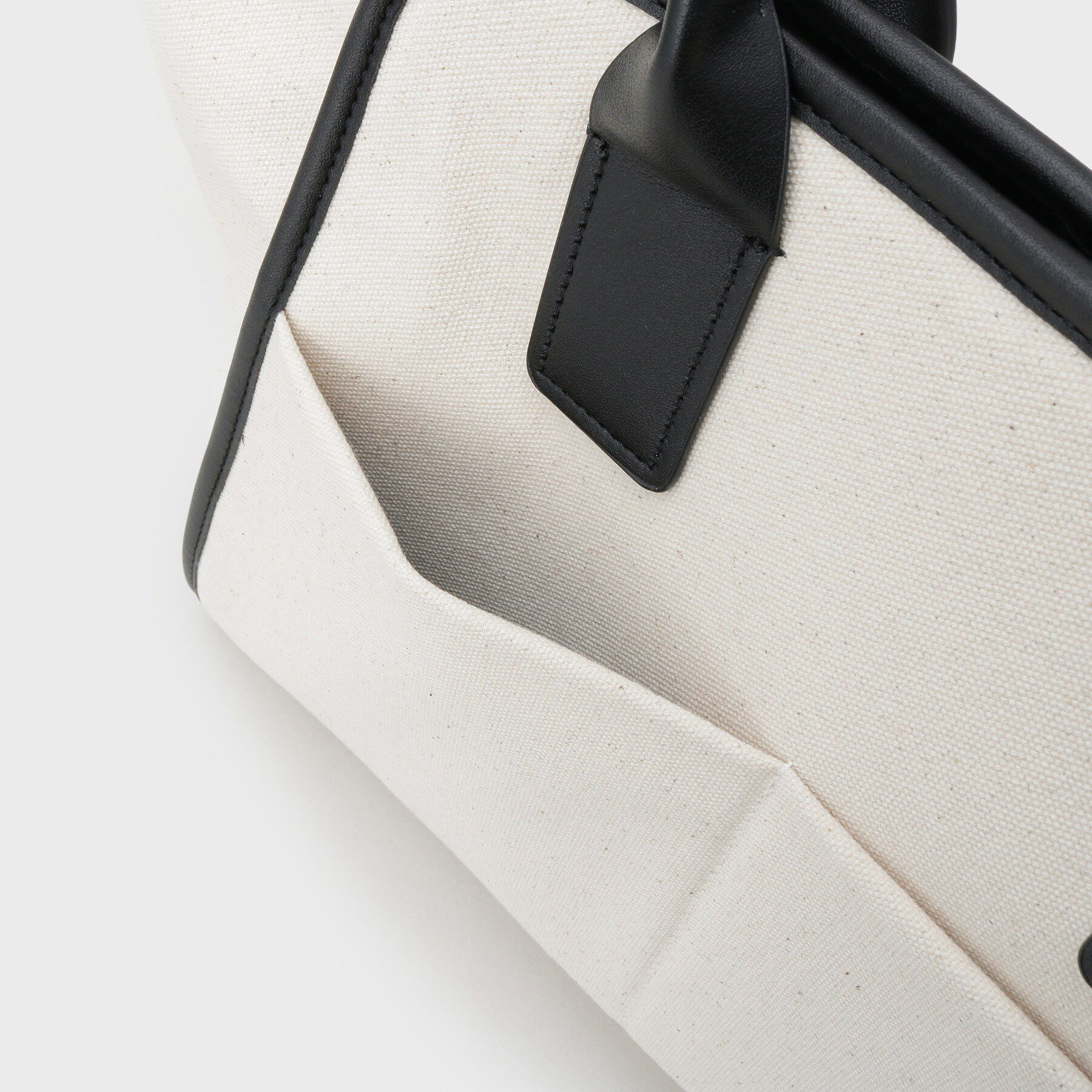 OPAQUE.CLIP「合皮パイピングワイドトート」|トートバッグ|