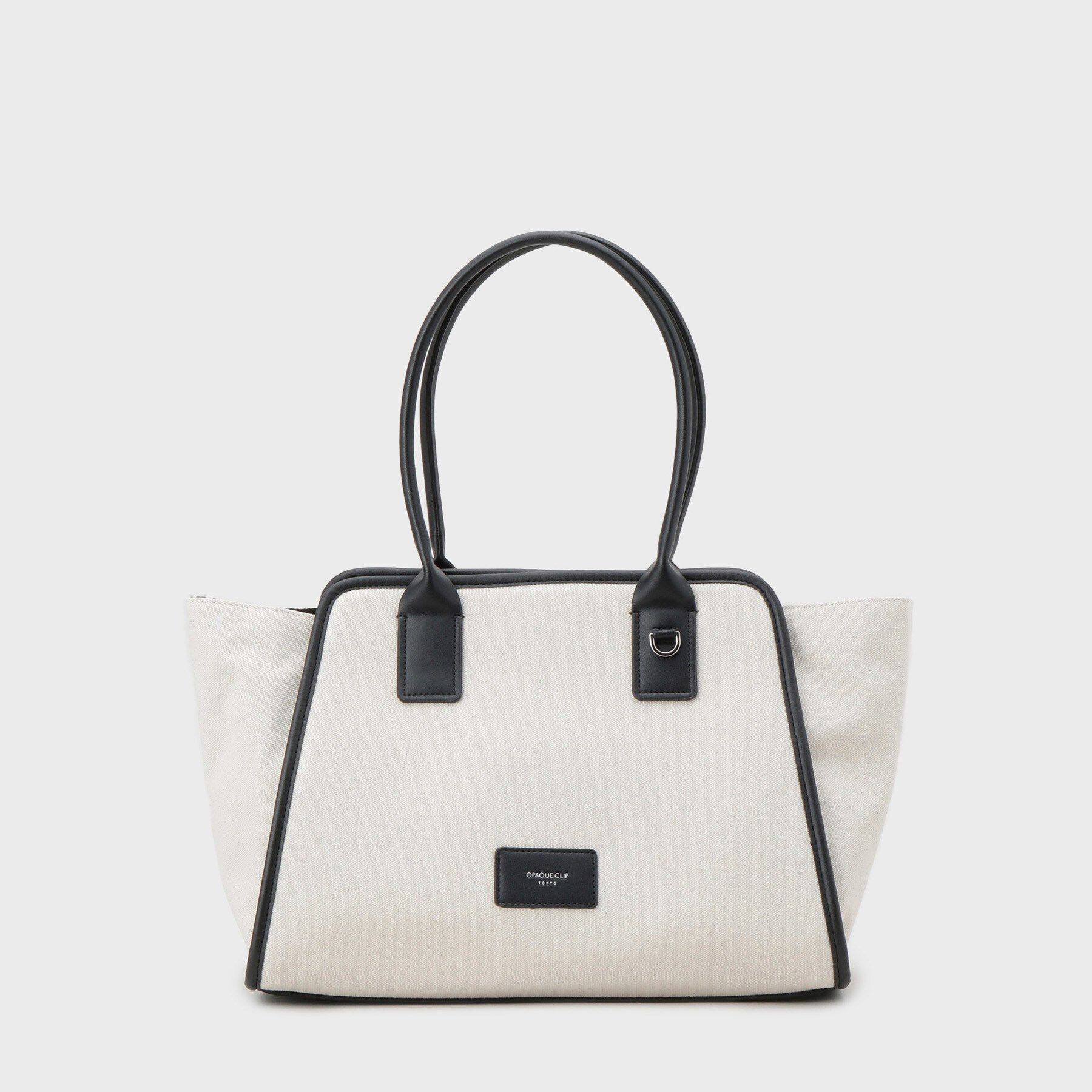 OPAQUE.CLIP「合皮パイピングワイドトート」|トートバッグ|
