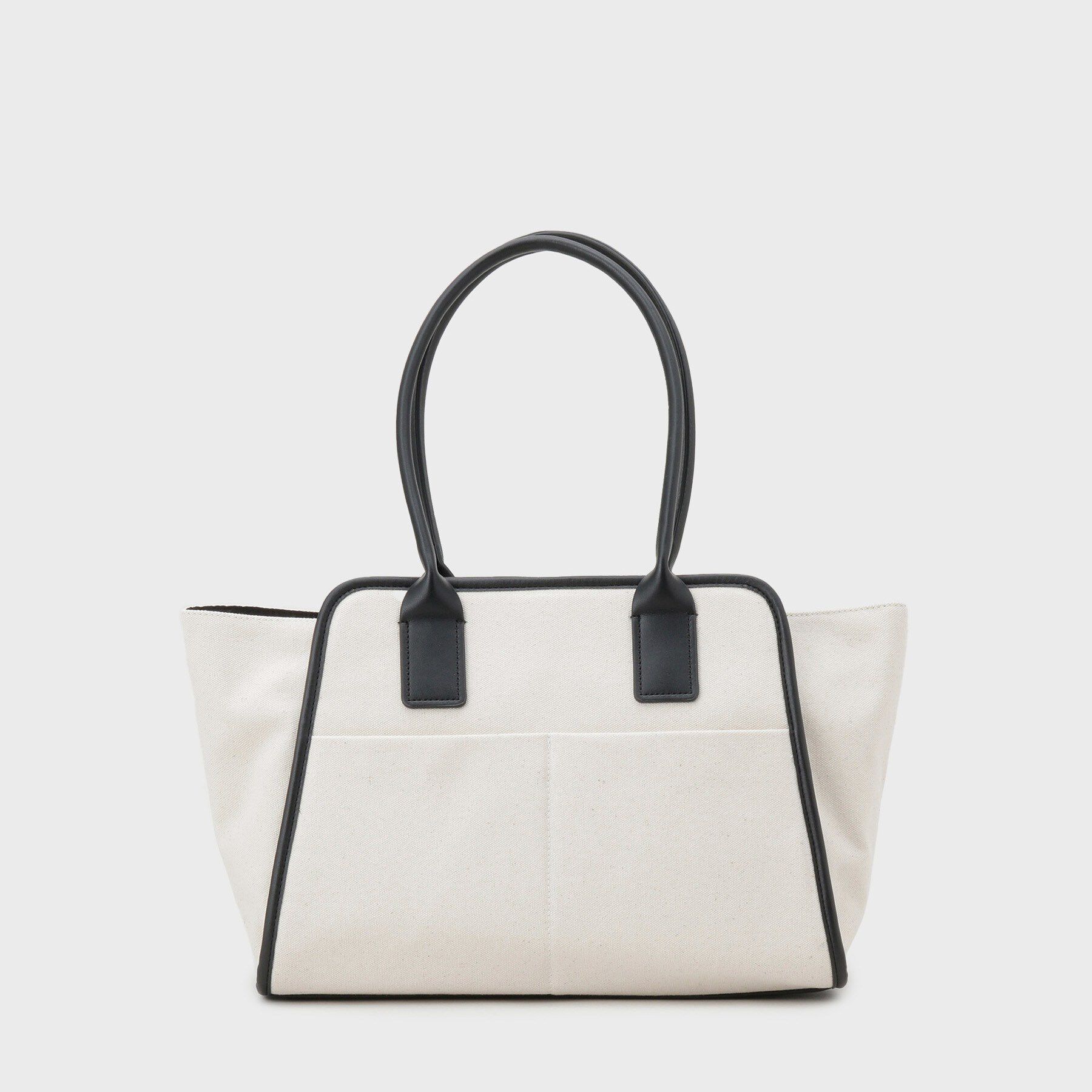 OPAQUE.CLIP「合皮パイピングワイドトート」|トートバッグ|