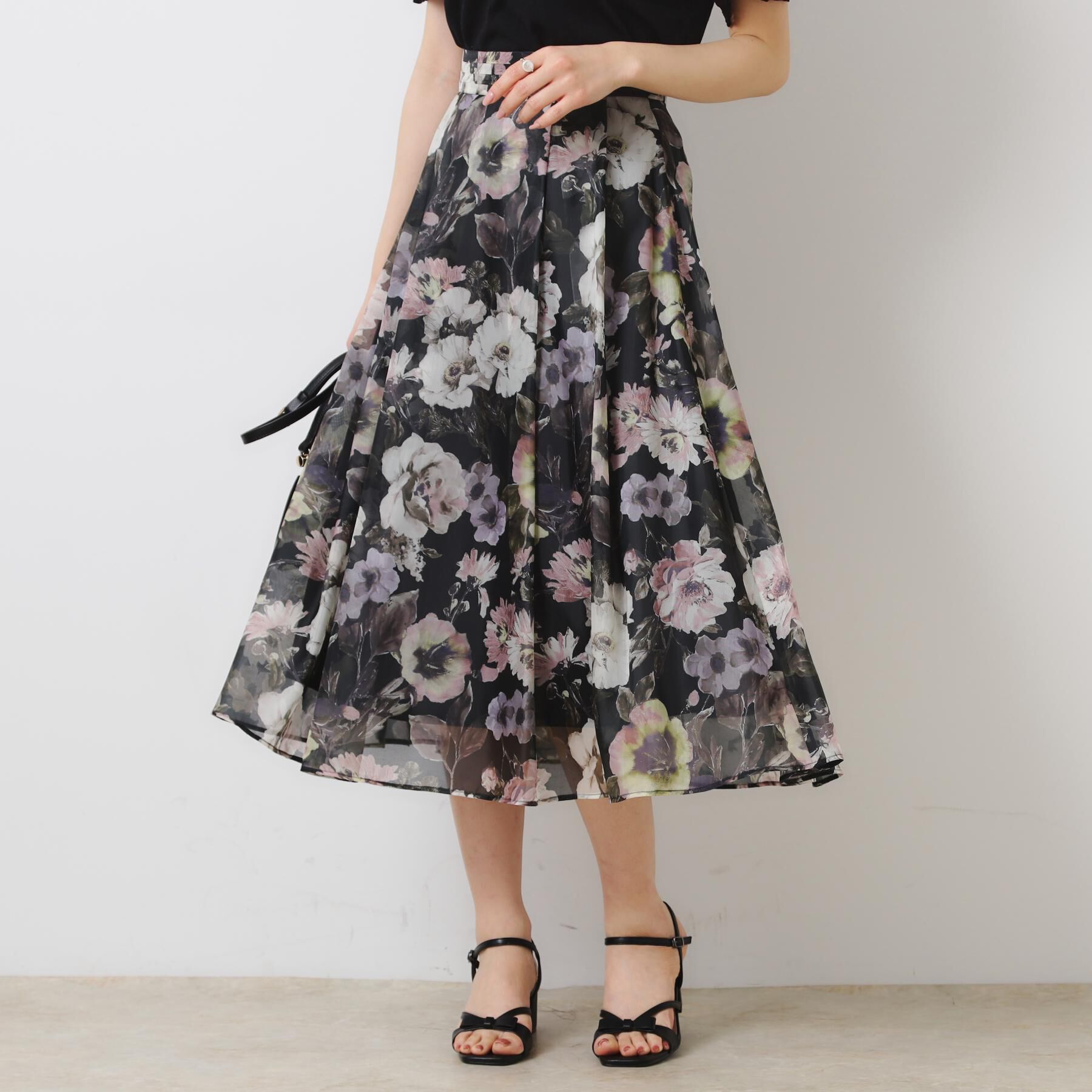 Couture broach「【一枚で着映える・華やか・上品】Summerオーガンフルールスカート」|スカート|