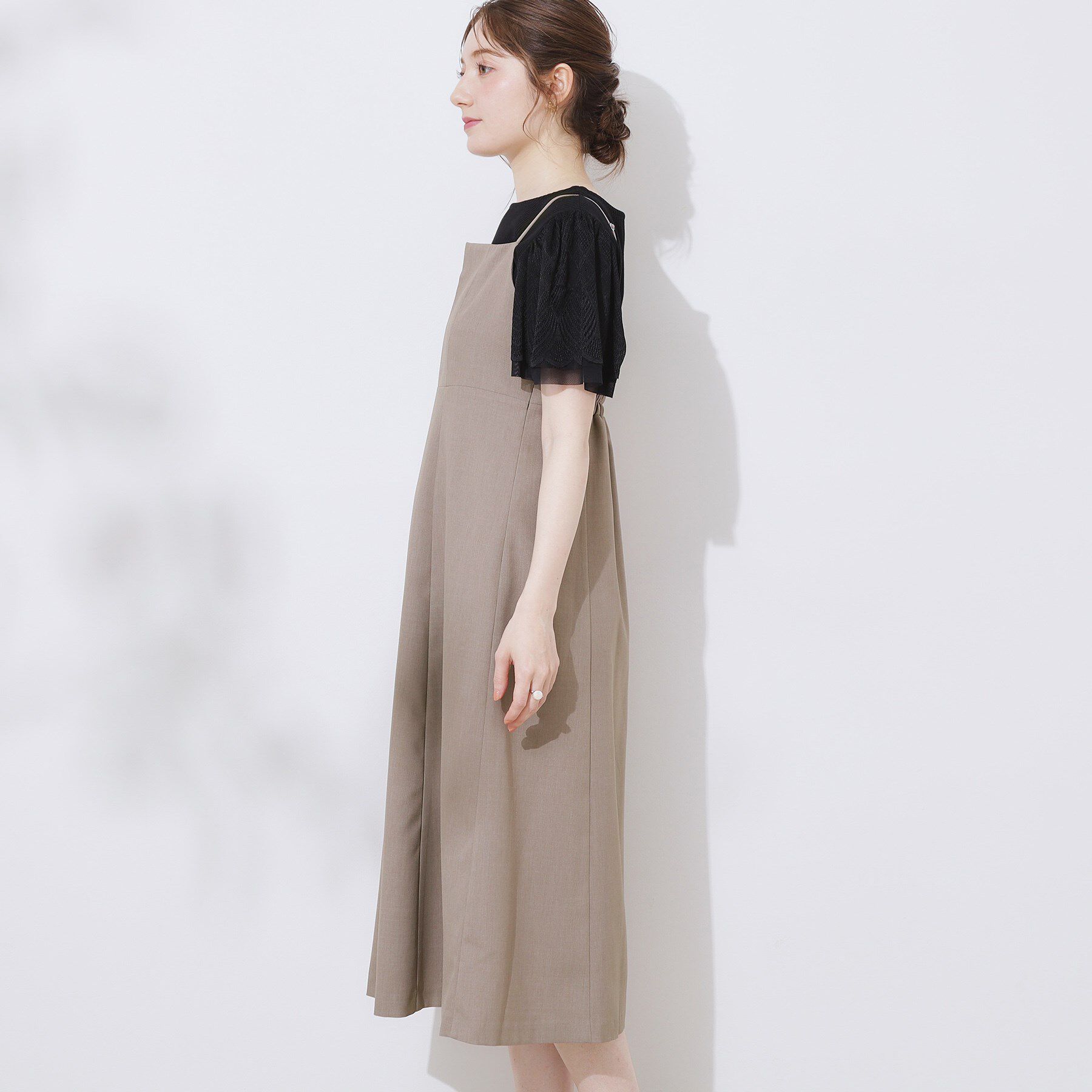 Couture broach「【洗える・大人可愛い】リネンライクアソートキャミワンピース」|ワンピース|