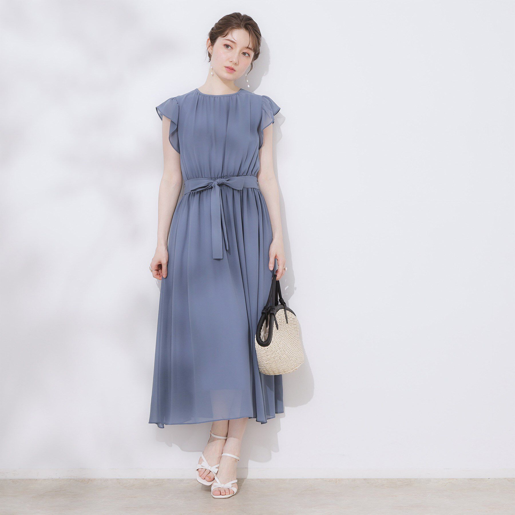 Couture broach「【一枚で着映える・楽ちん・ドライタッチ】フリルスリーブワンピース」|ワンピース|