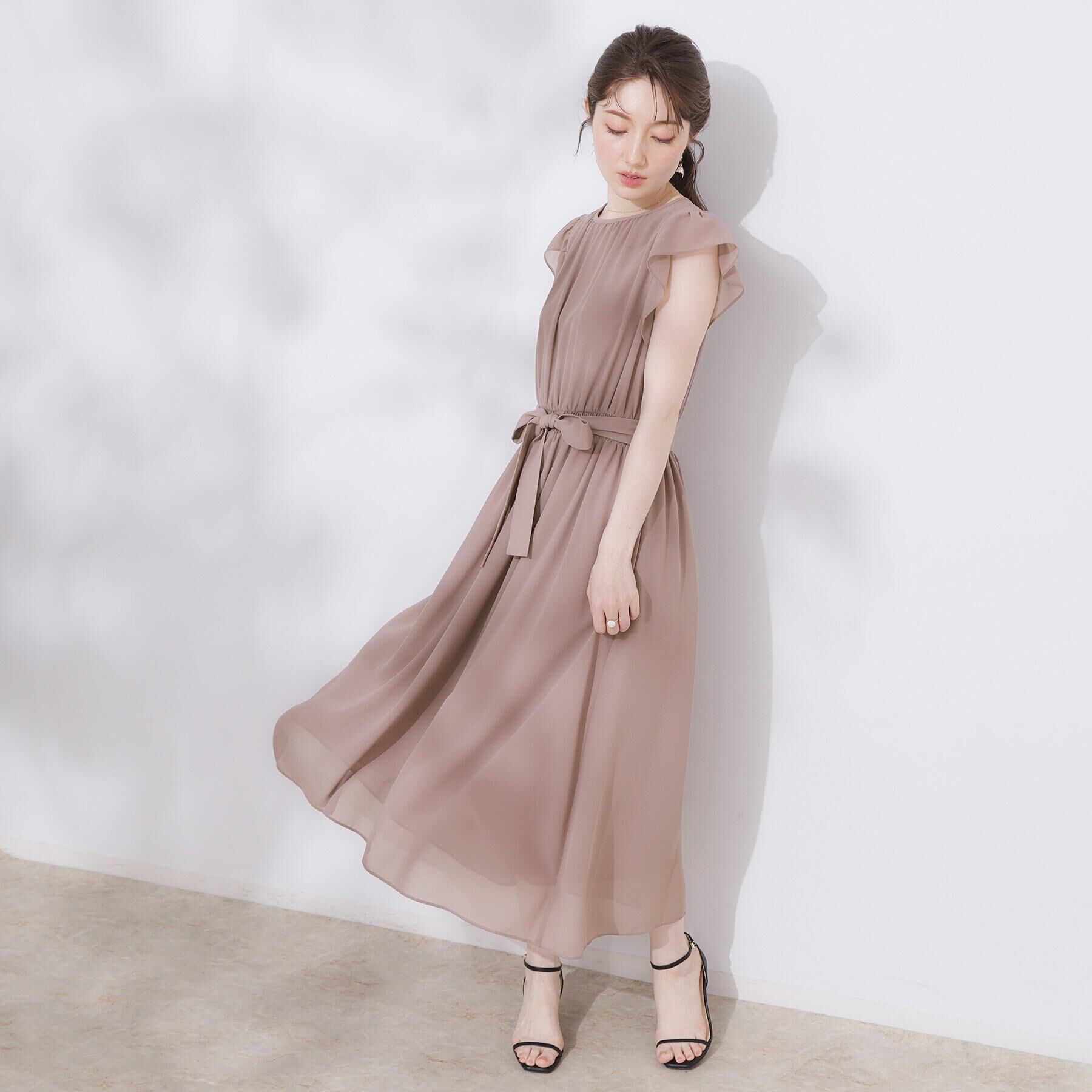 Couture broach「【一枚で着映える・楽ちん・ドライタッチ】フリルスリーブワンピース」|ワンピース|