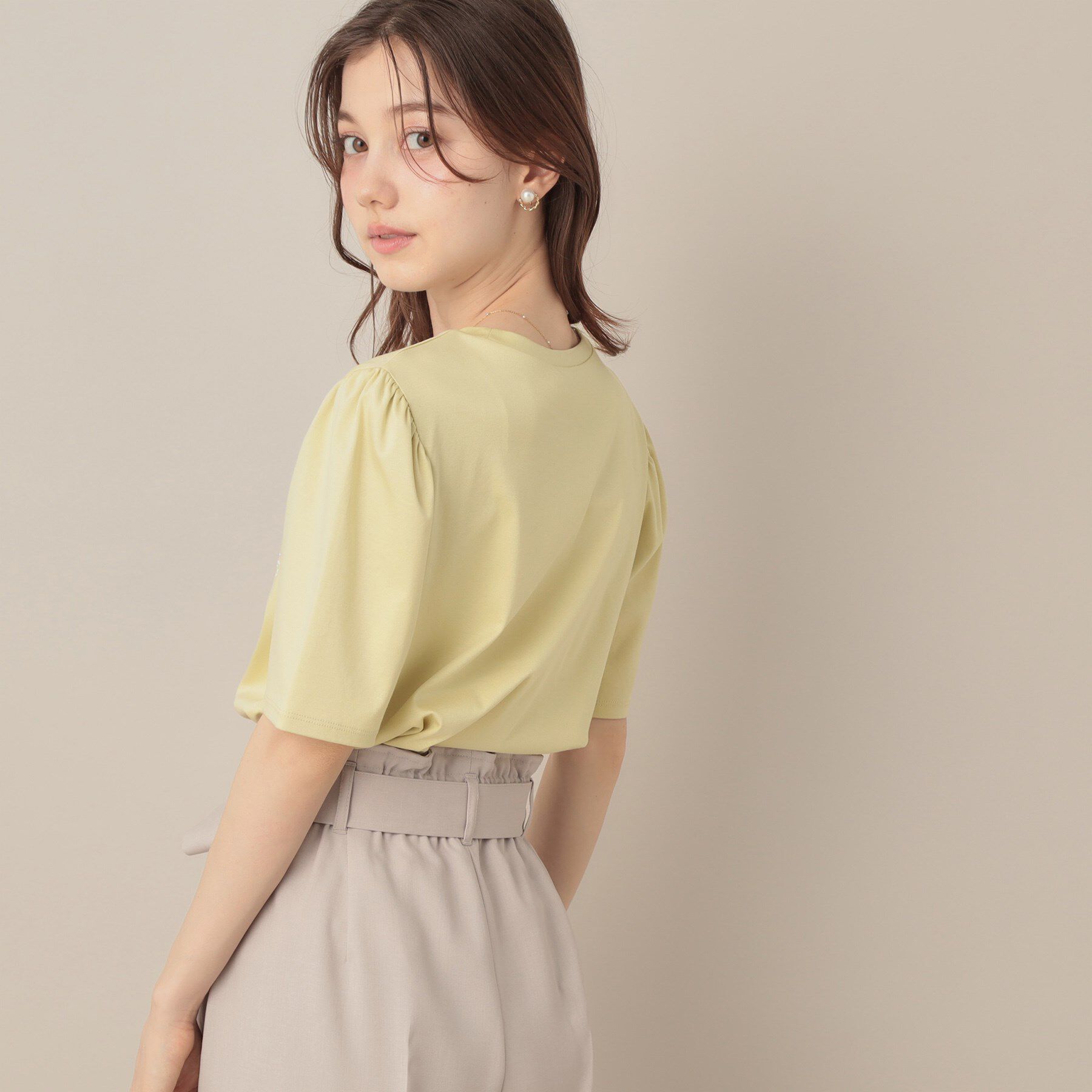 Couture broach「【接触冷感・UV機能あり・マシンウォッシャブル】60シルケット パフュームエンブロTシャツ」|Tシャツ・カットソー|