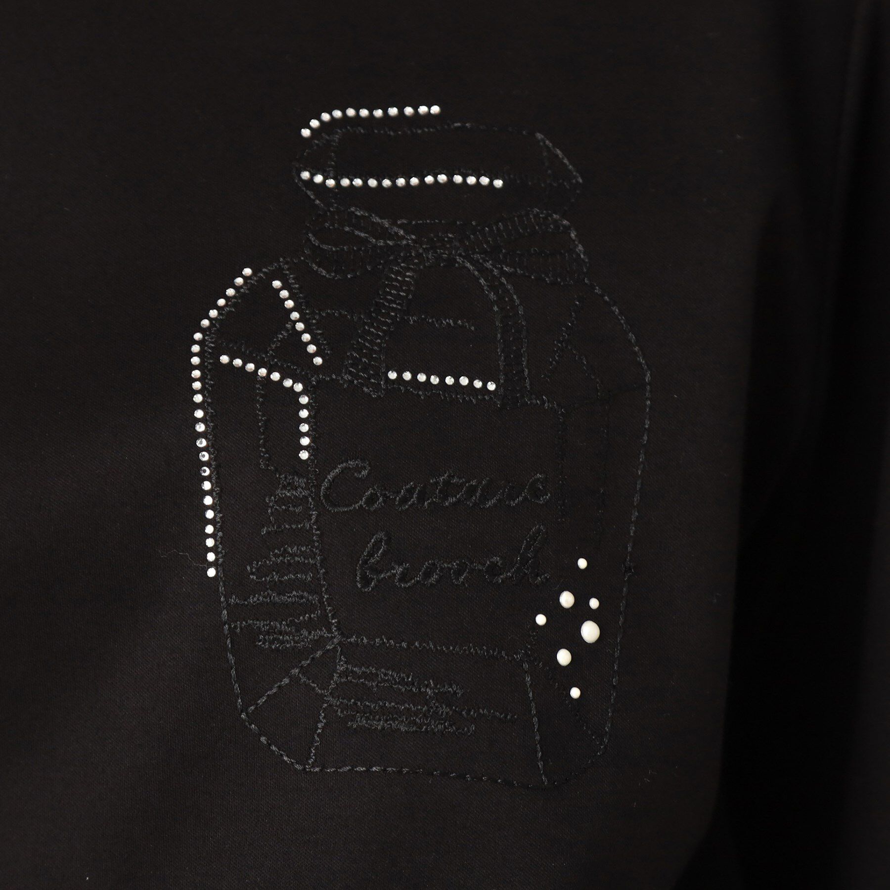 Couture broach「【接触冷感・UV機能あり・マシンウォッシャブル】60シルケット パフュームエンブロTシャツ」|Tシャツ・カットソー|