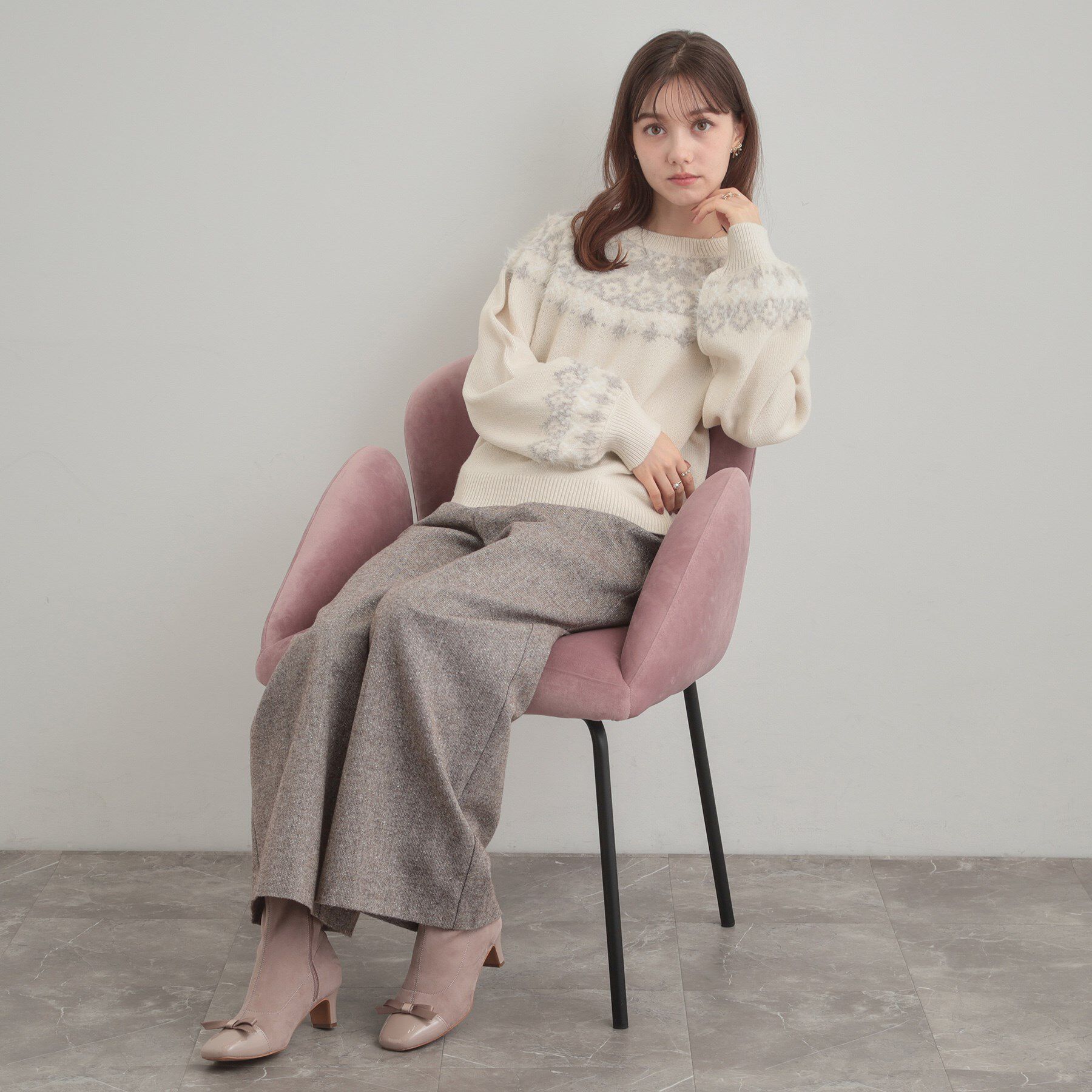 Couture broach「【着映え】求心フェザーニット」|ニット・セーター|