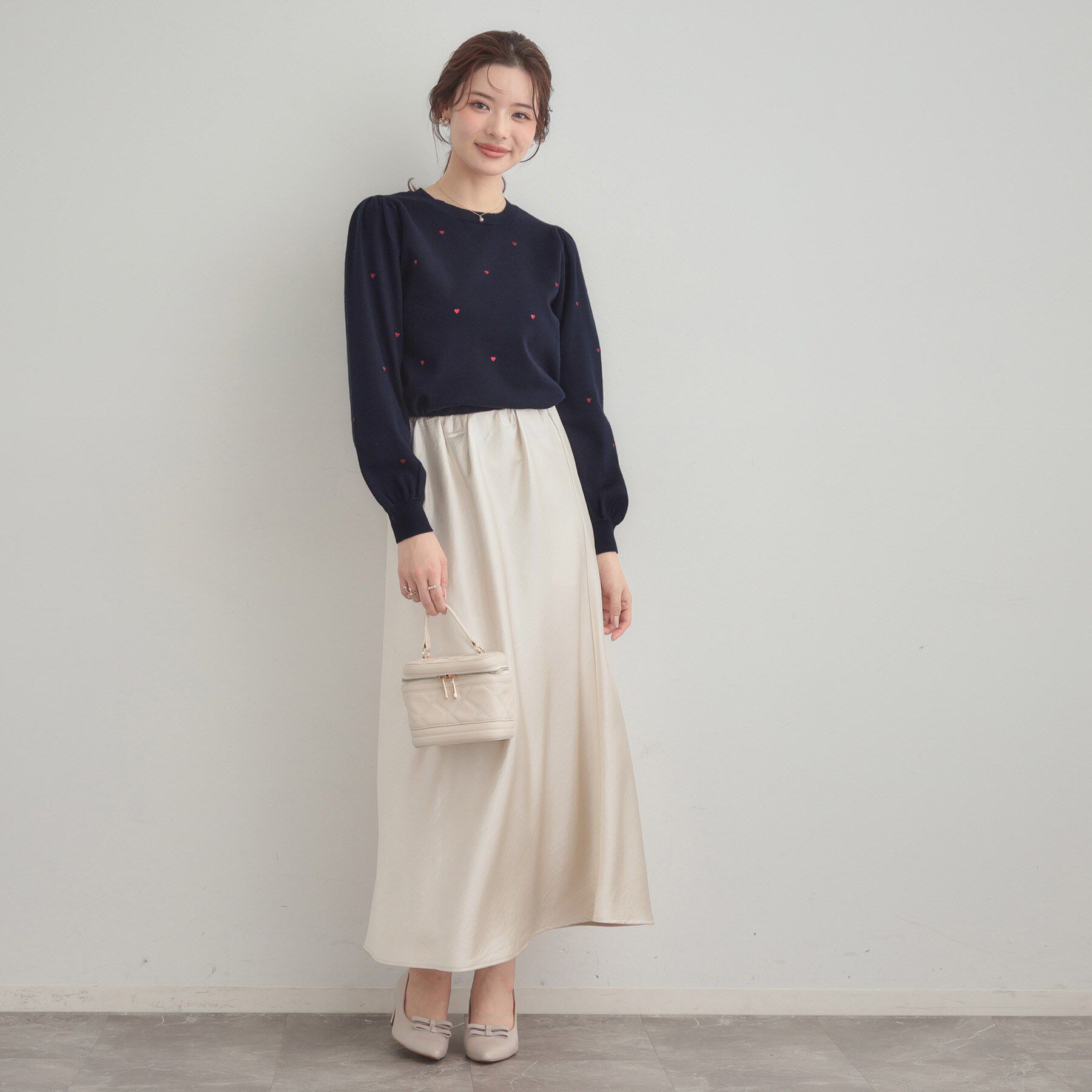Couture broach「【着映え】ハートドットラメ刺繍ニット」|ニット・セーター|