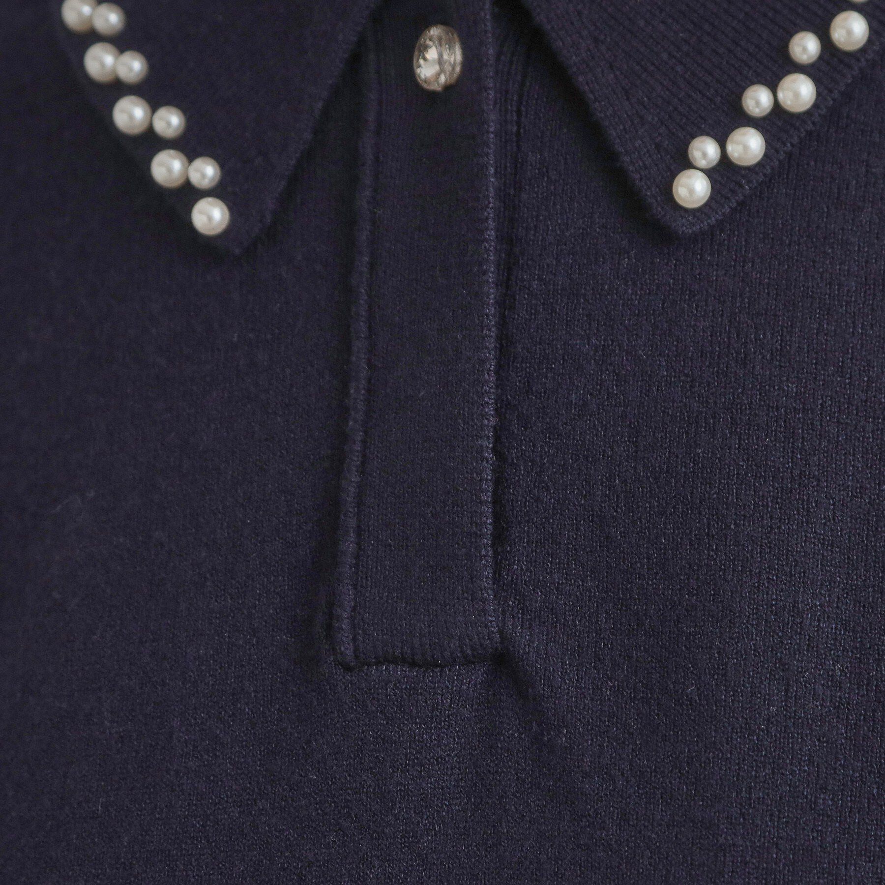 Couture broach「【洗える・着映え】パール調衿ニット」|ニット・セーター|