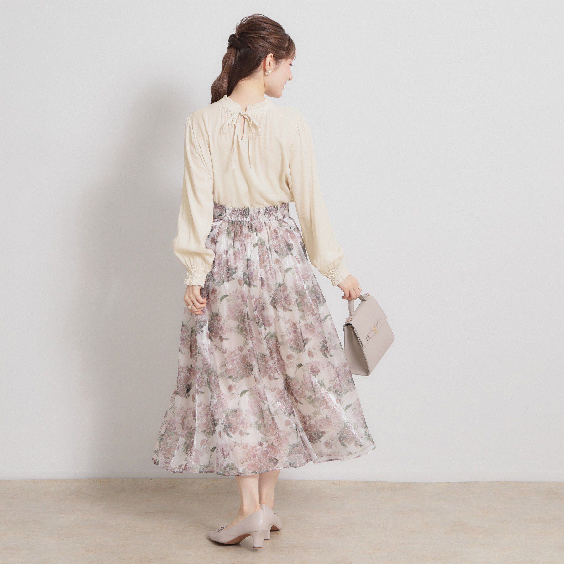 Couture broach「【前後2WAY・洗える】RTピケ リボン ブラウス」|シャツ・ブラウス|