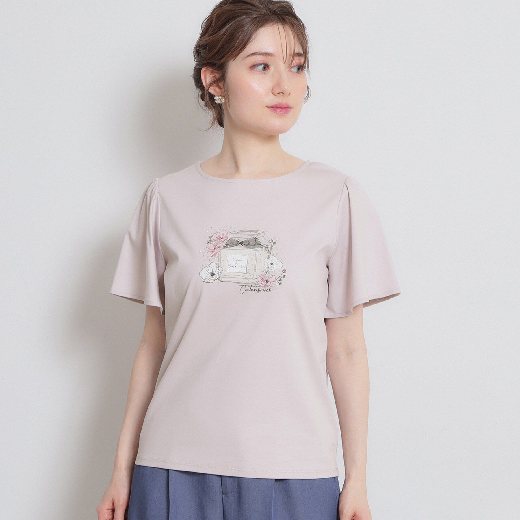 Couture broach「【接触冷感・UVカット】パフュームプリントTシャツ」|Tシャツ・カットソー|