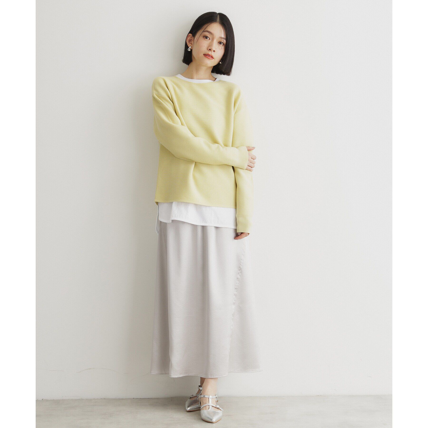 THE SHOP TK「【毛玉になりにくい/蓄熱性】春色_美人ガーターニット/洗える/体形カバー」|ニット・セーター|