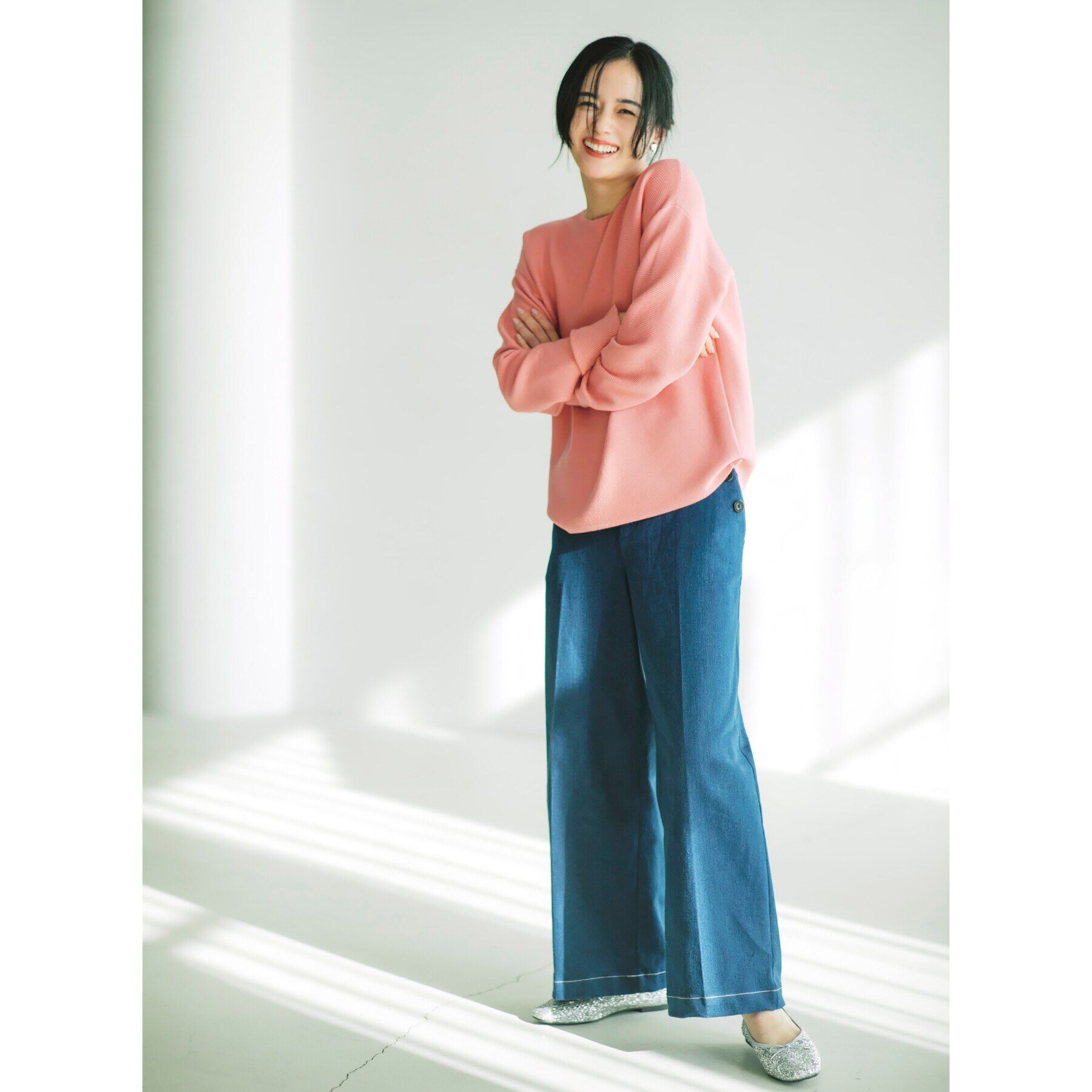 THE SHOP TK「【毛玉になりにくい/蓄熱性】春色_美人ガーターニット/洗える/体形カバー」|ニット・セーター|