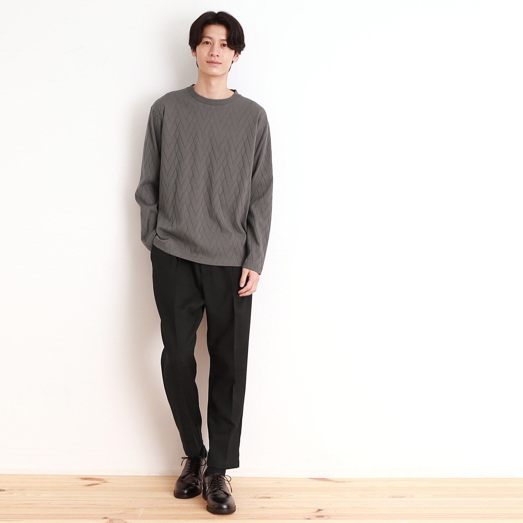 THE SHOP TK「ジオメトリックリンクス長袖Tシャツ ON／OFF兼用」|Tシャツ・カットソー|