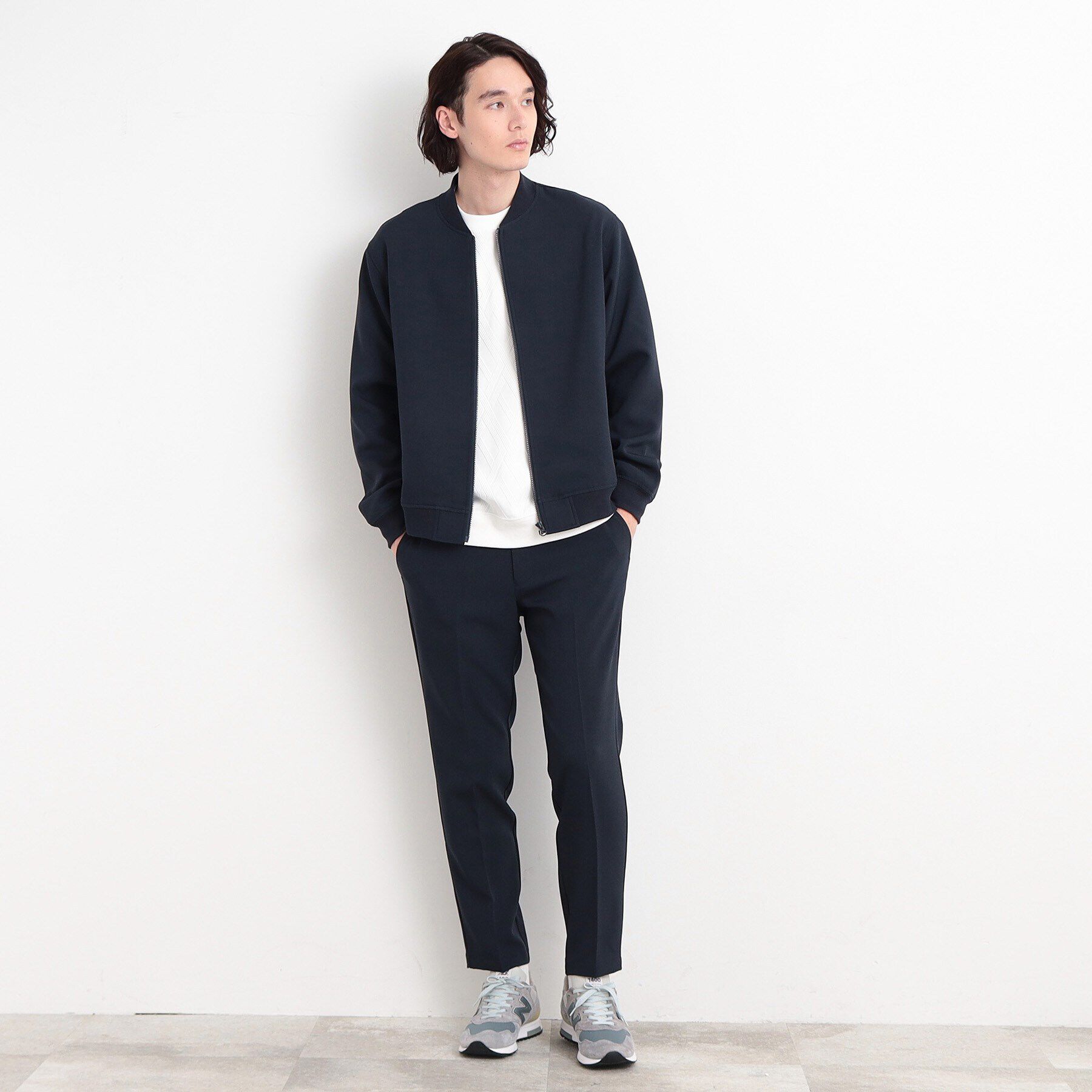 THE SHOP TK「【CAVIAN/キャビアン】リサイクルシャークスキンジップブルゾン セットアップ可」|ブルゾン・スタジャン|