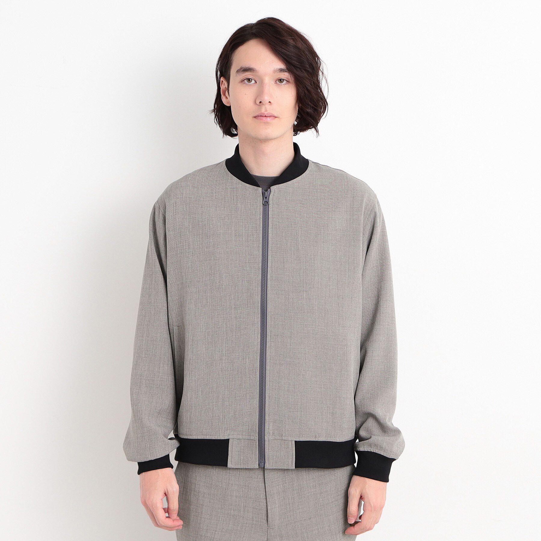 THE SHOP TK「【CAVIAN/キャビアン】リサイクルシャークスキンジップブルゾン セットアップ可」|ブルゾン・スタジャン|