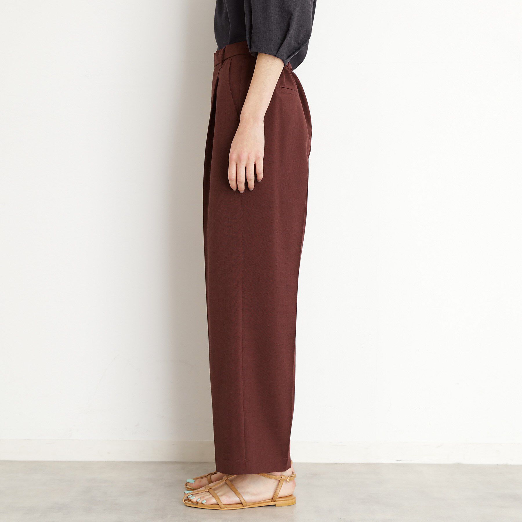 THE SHOP TK「【XS-XLサイズ】麻調ワイドパンツ/洗濯機OK/from the VOICE」|その他|