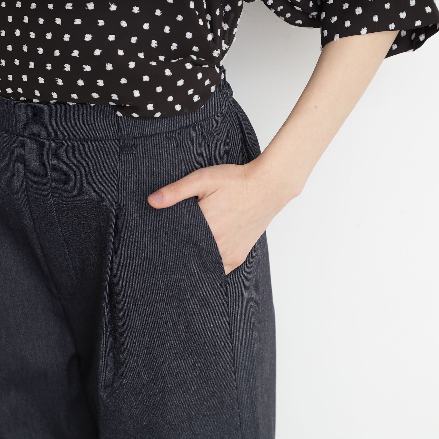 THE SHOP TK「ハイパーストレッチワイドパンツ【洗える】」|その他|