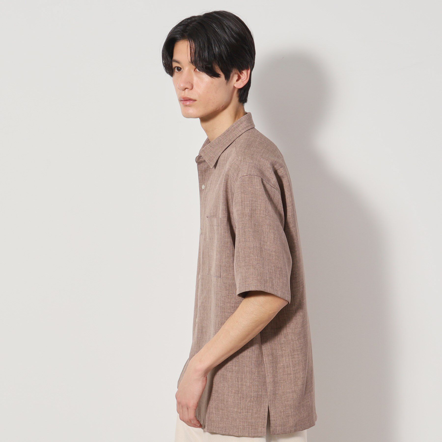 THE SHOP TK「リネンライク半袖シャツ セットアップ可」|シャツ・ブラウス|