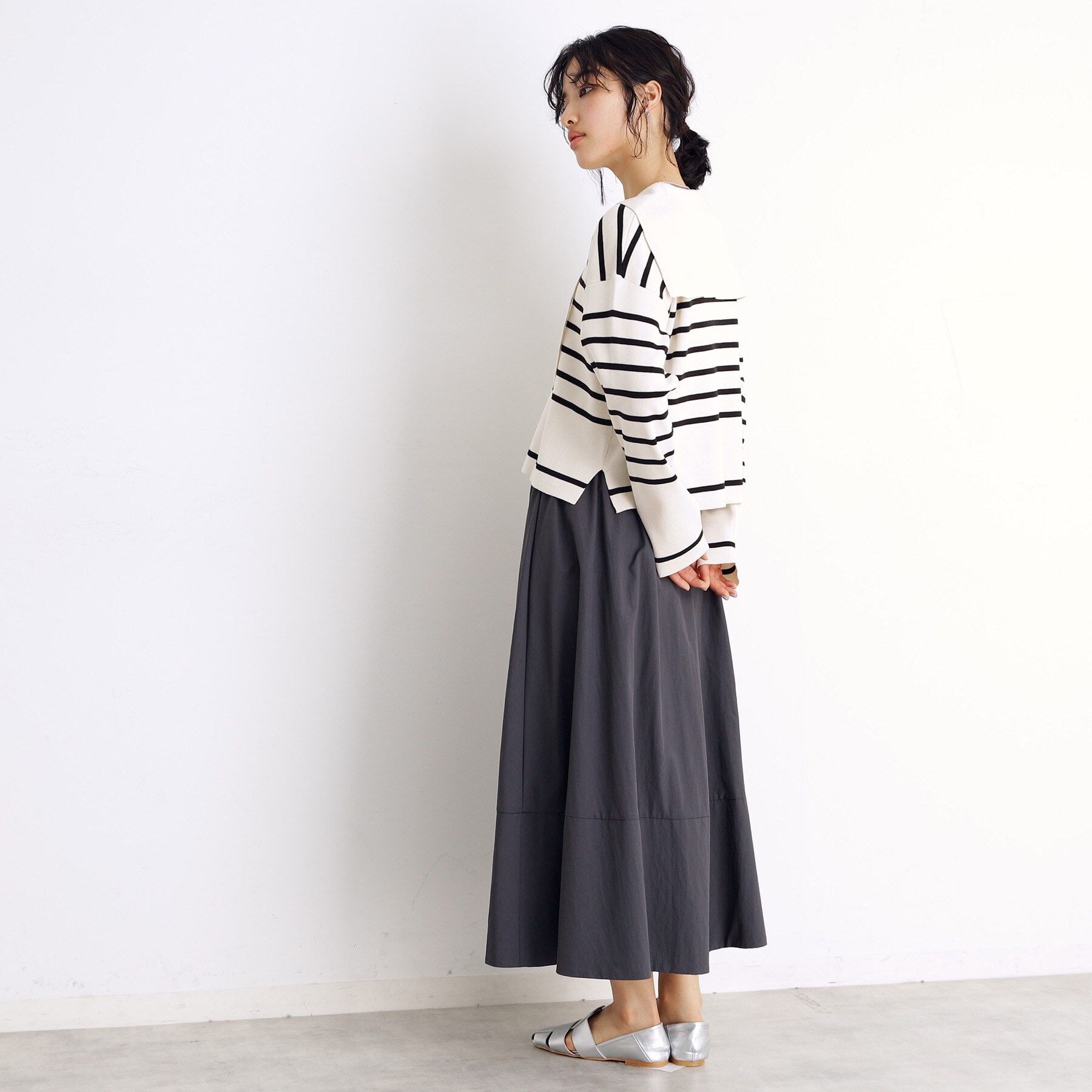 THE SHOP TK「セーラーカラートップス【洗える】」|ニット・セーター|