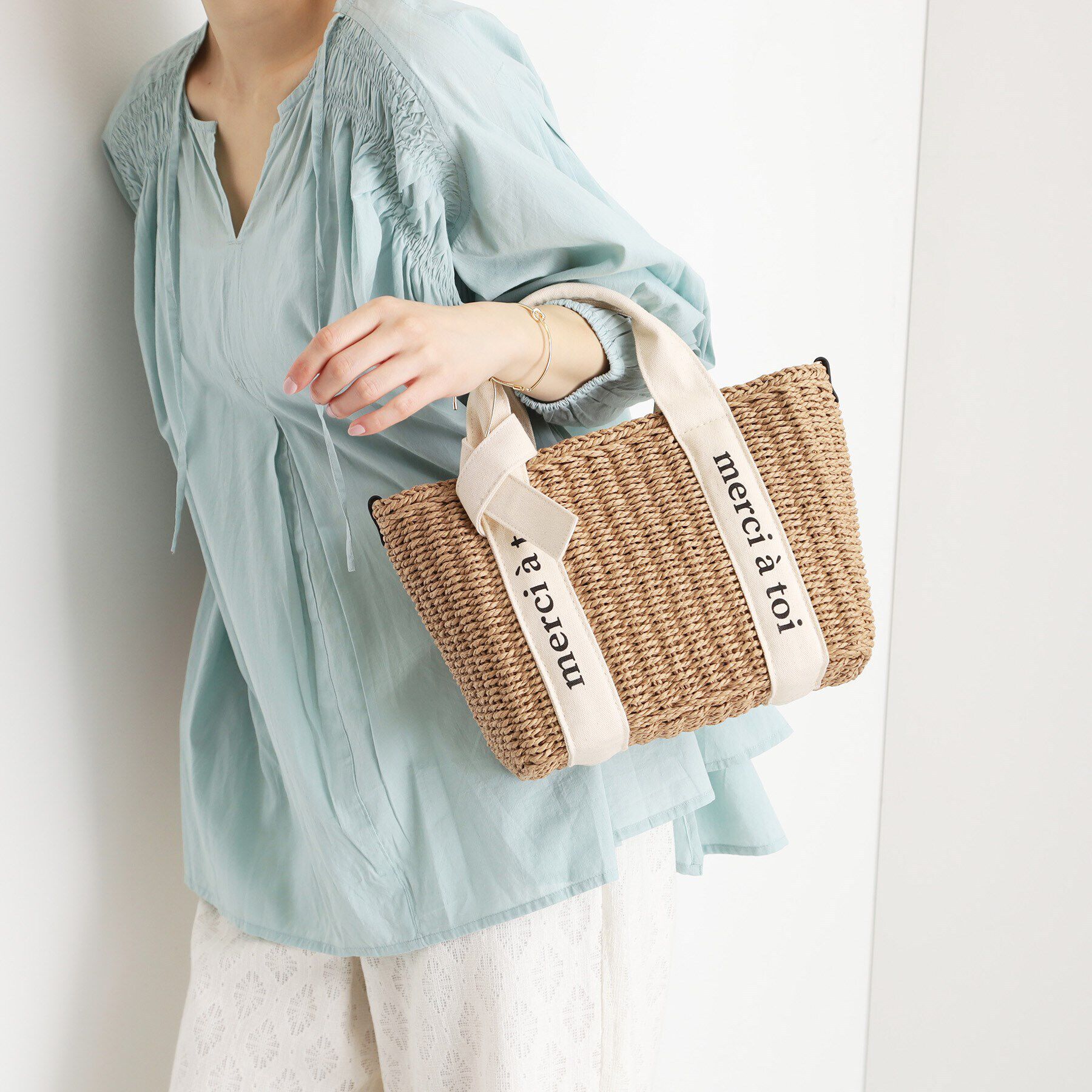 THE SHOP TK「ロゴ雑材バッグ」|ショルダー・メッセンジャー|