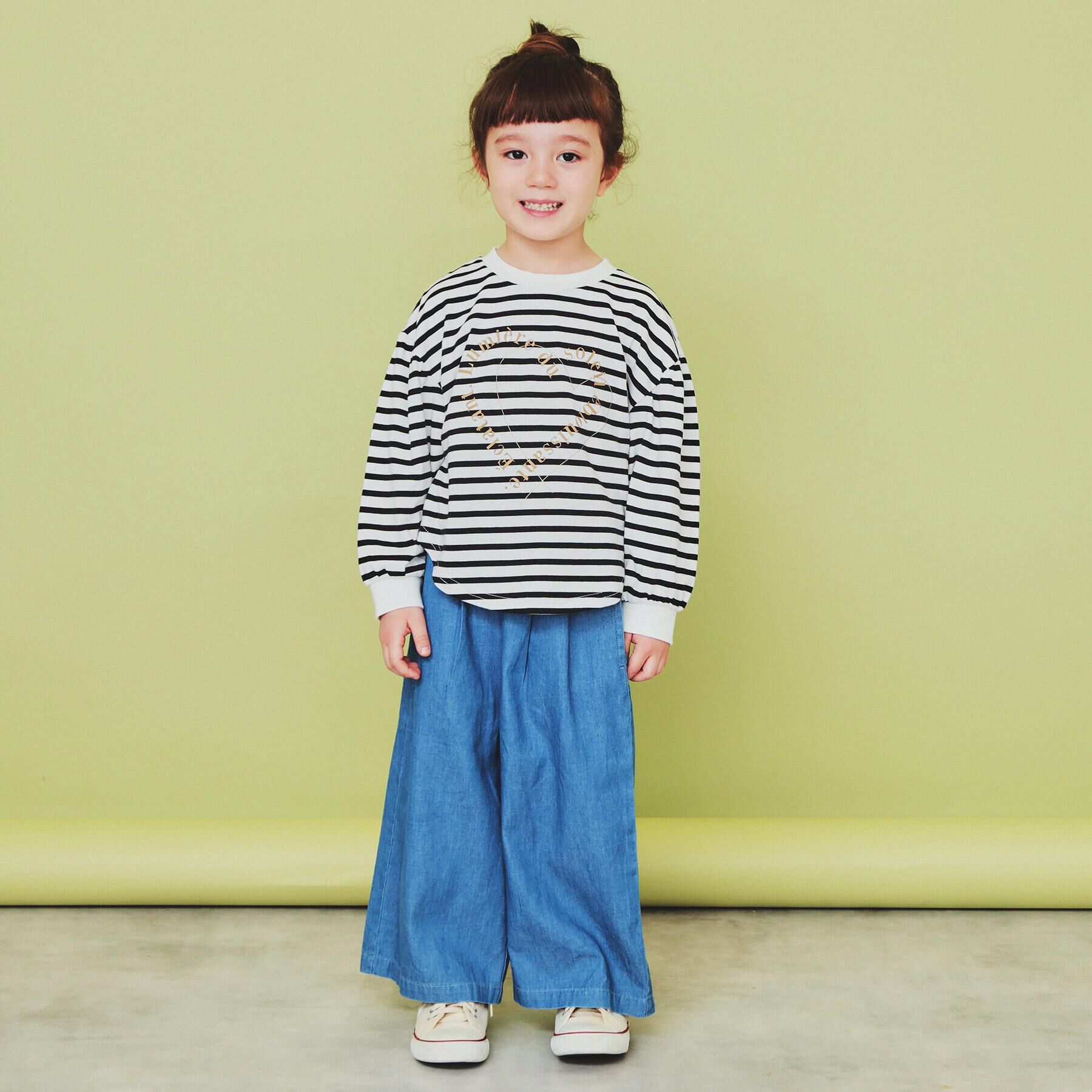 THE SHOP TK「【120-150】デニム＆花柄スカーチョ/ママとおそろい・洗濯機OK」|その他|