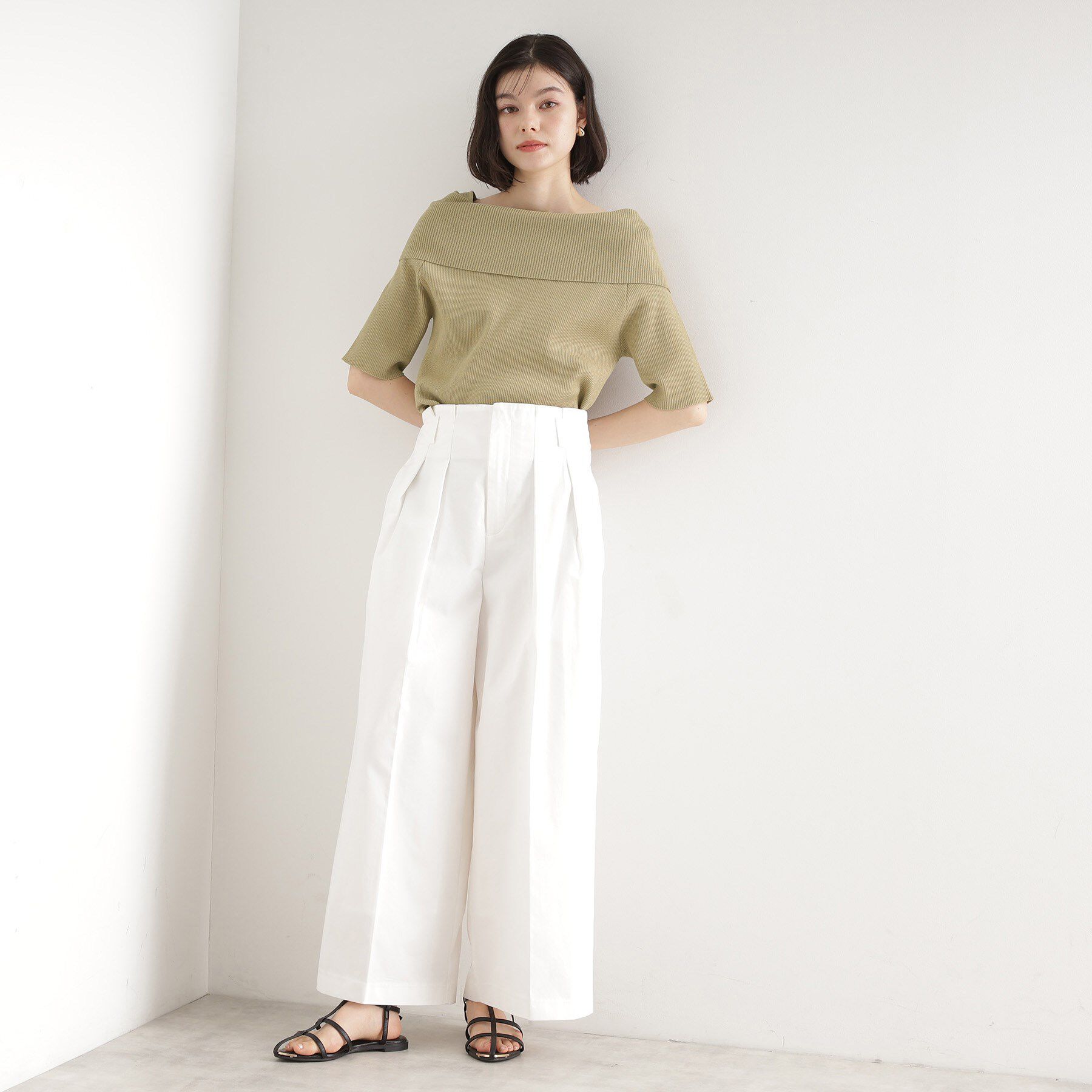 THE SHOP TK「オフショルダーニット【洗濯機OK】」|ニット・セーター|