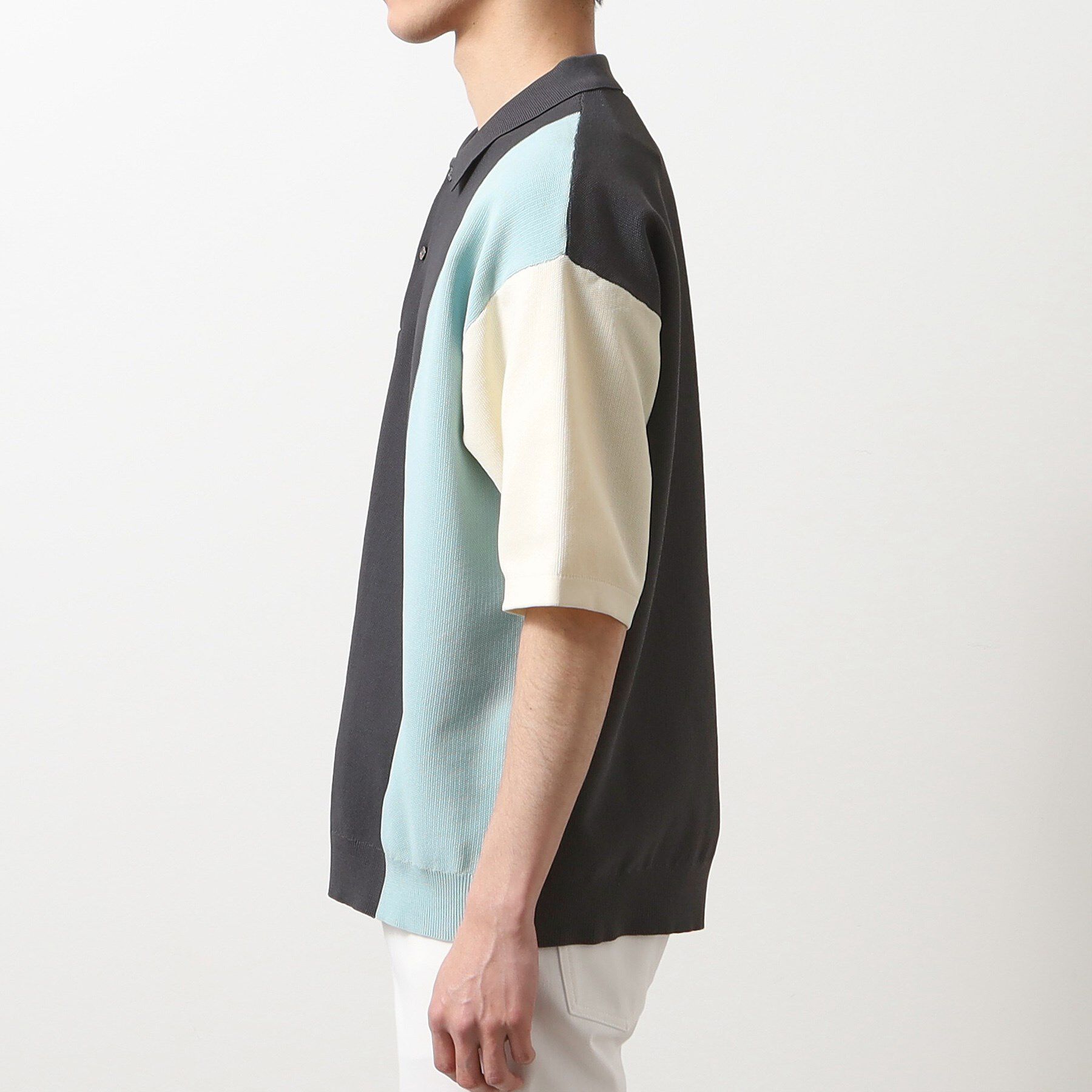 THE SHOP TK「パネルニットポロシャツ」|ポロシャツ|