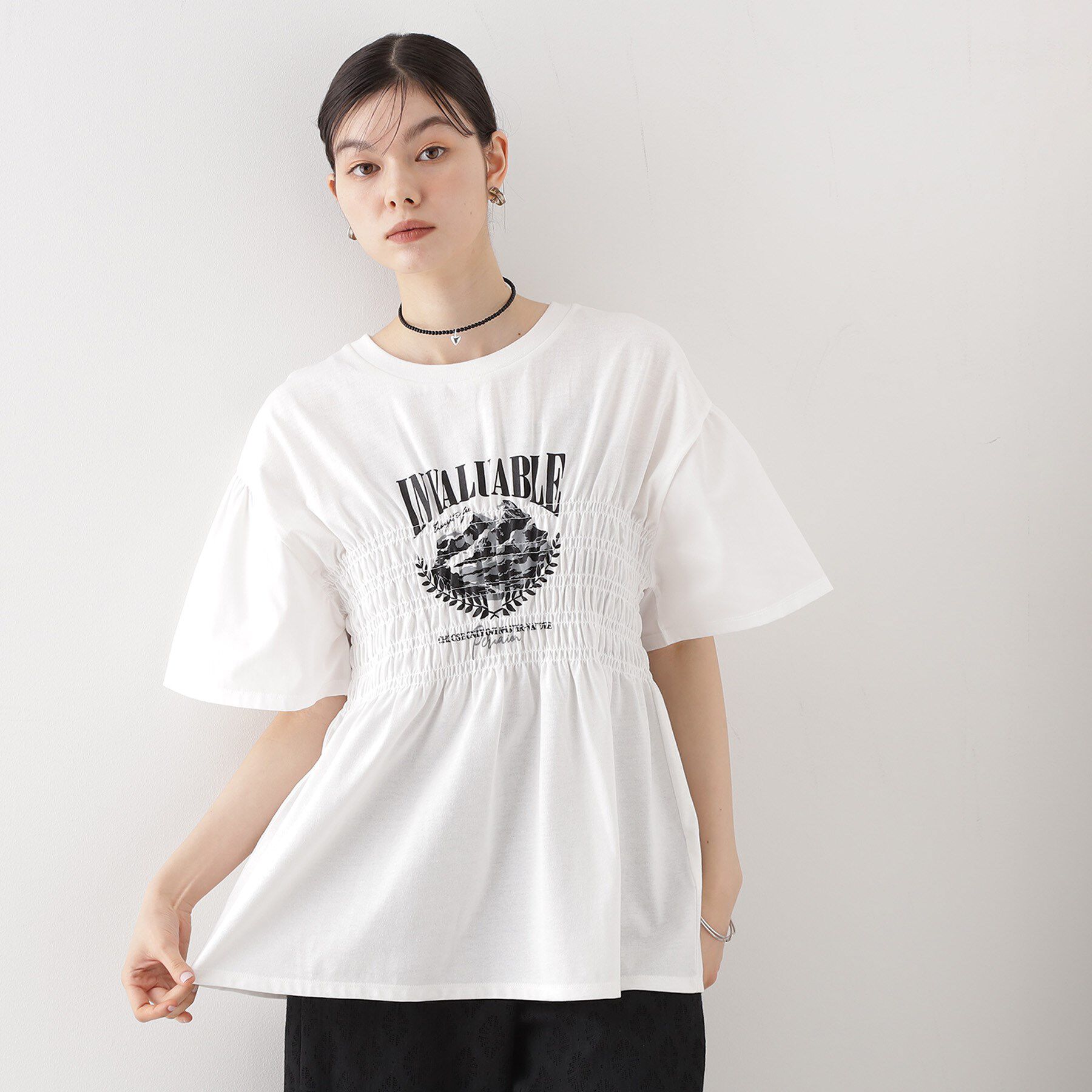 THE SHOP TK「ロゴシャーリングプルオーバー【親子リンク/洗濯機OK】」|Tシャツ・カットソー|オフホワイト(003