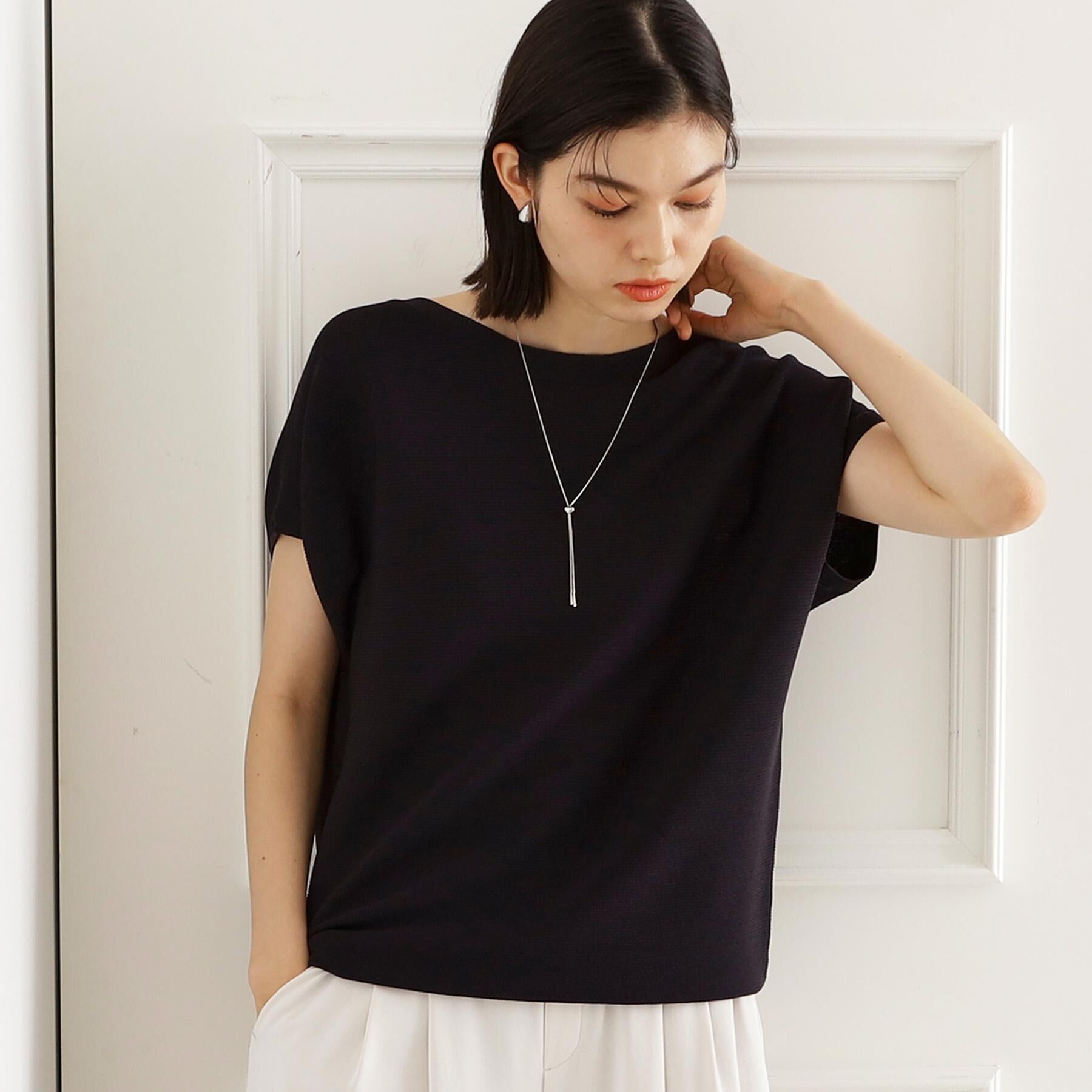 THE SHOP TK「【6色展開】さらさらフレンチニット【毛玉になりにくい/洗濯機OK】」|ニット・セーター|スミクロ(018)