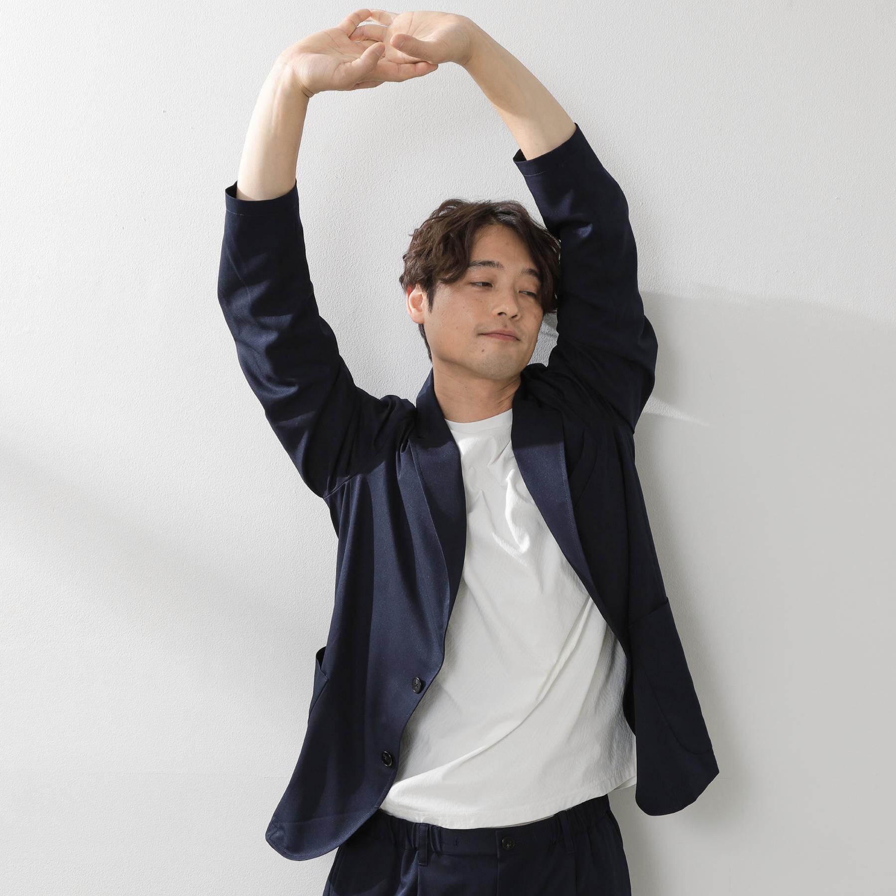 THE SHOP TK「スムースファイバーリラックスジャケット 【セットアップ可／UVカット／イージーケア／洗濯機OK】」|テーラードジャケット|