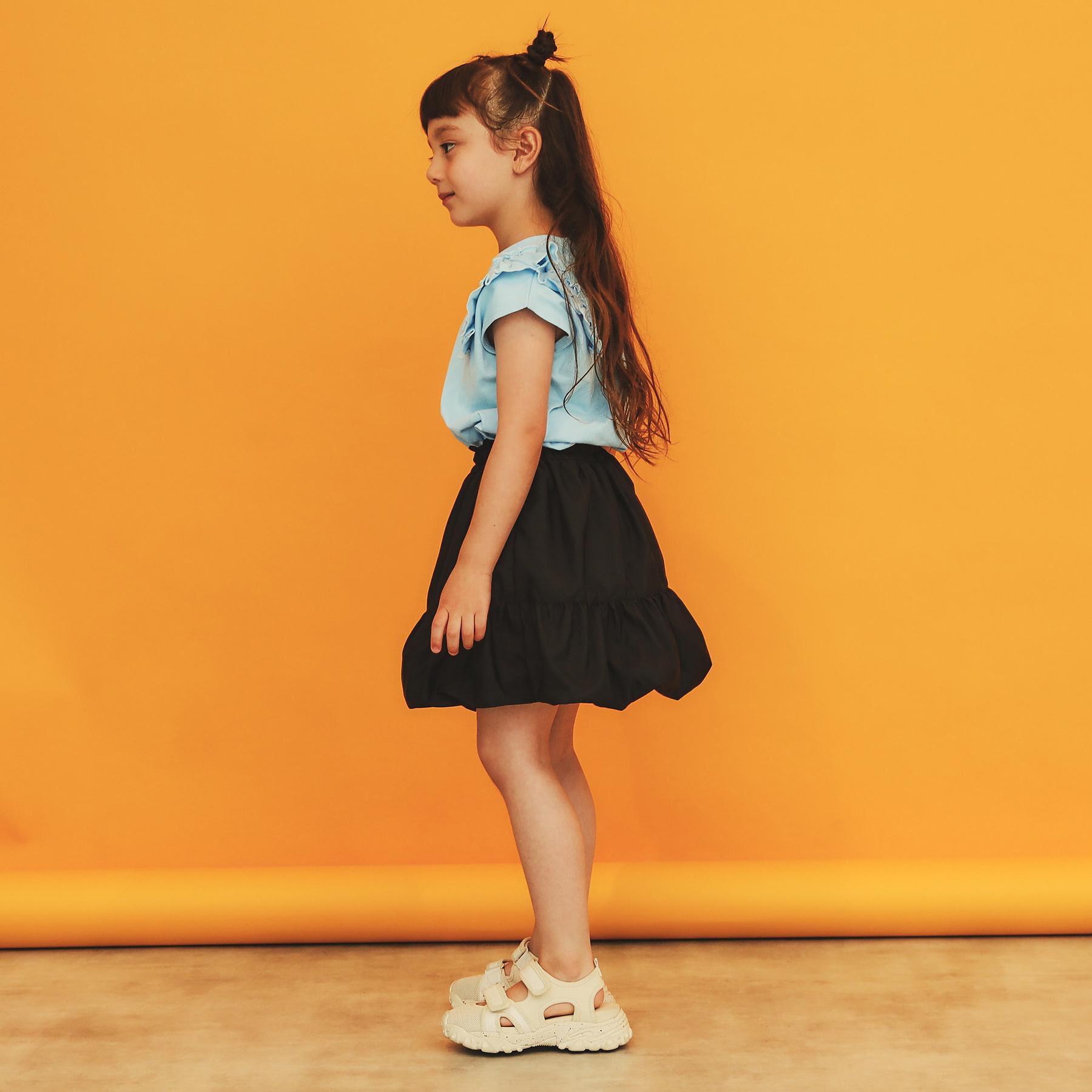 THE SHOP TK「【110ー160】コットン肩フリルTシャツ」|Tシャツ・カットソー|